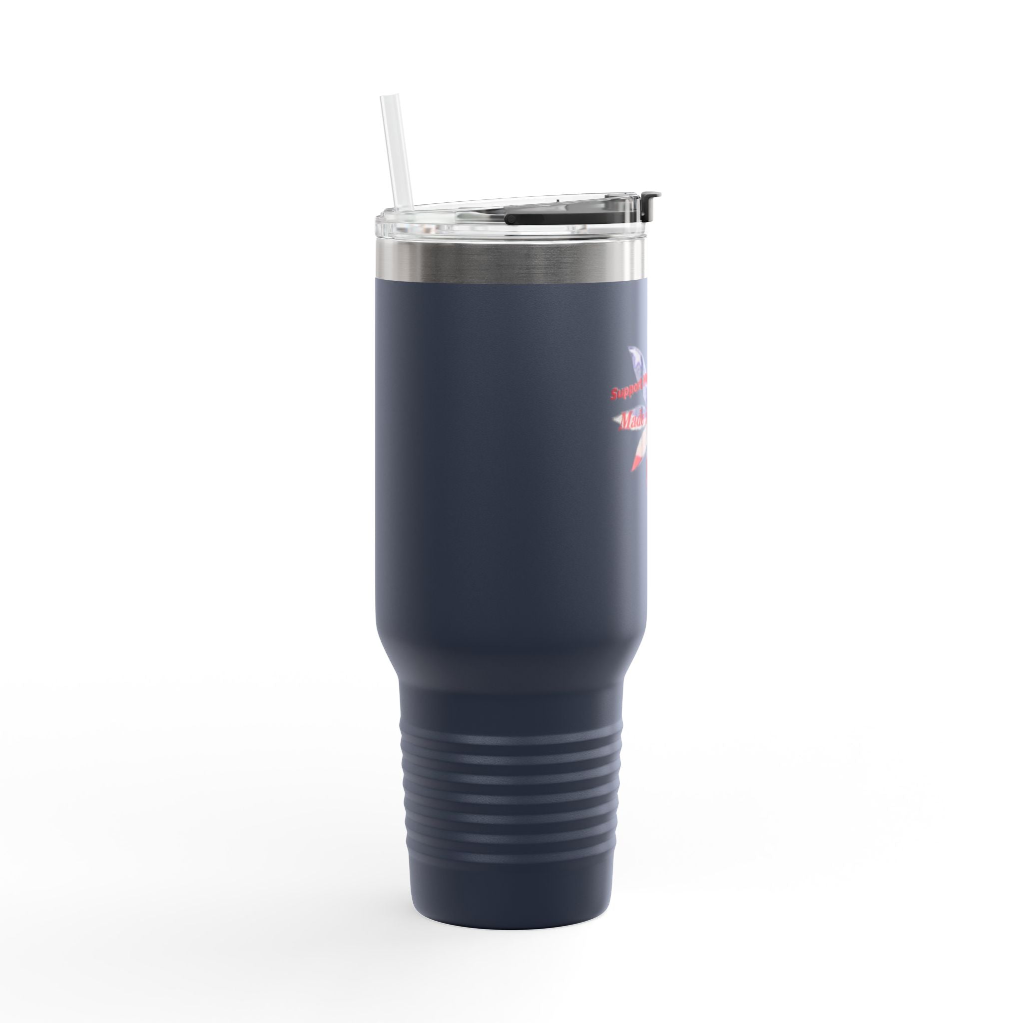 Insulated Travel Mug - Patriotic Cannabis Art Design by Studio Blitz