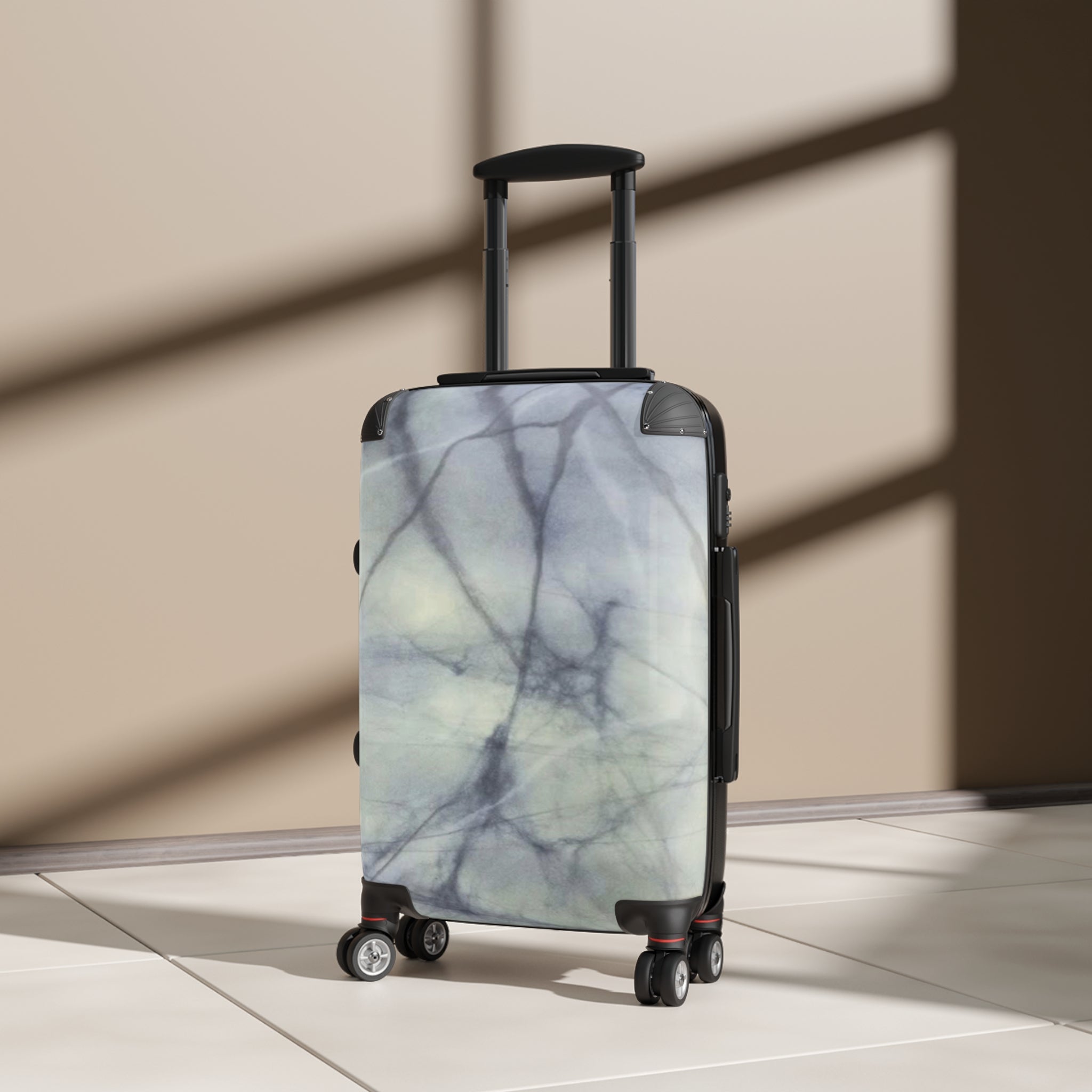 Suitcase - Elegant White Marble Art Design by Studio Blitz