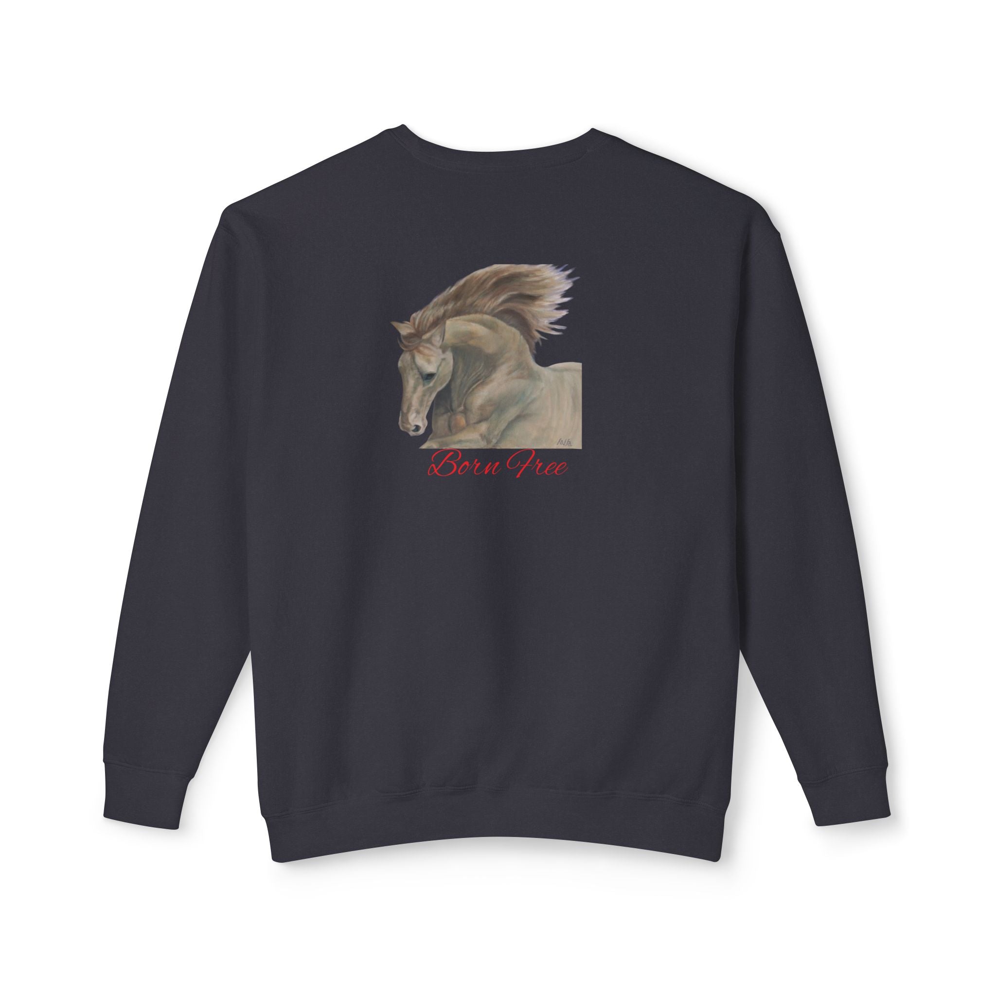 Horse Lovers Unisex Sweatshirt - Wild & Free Art Design by Studio Blitz