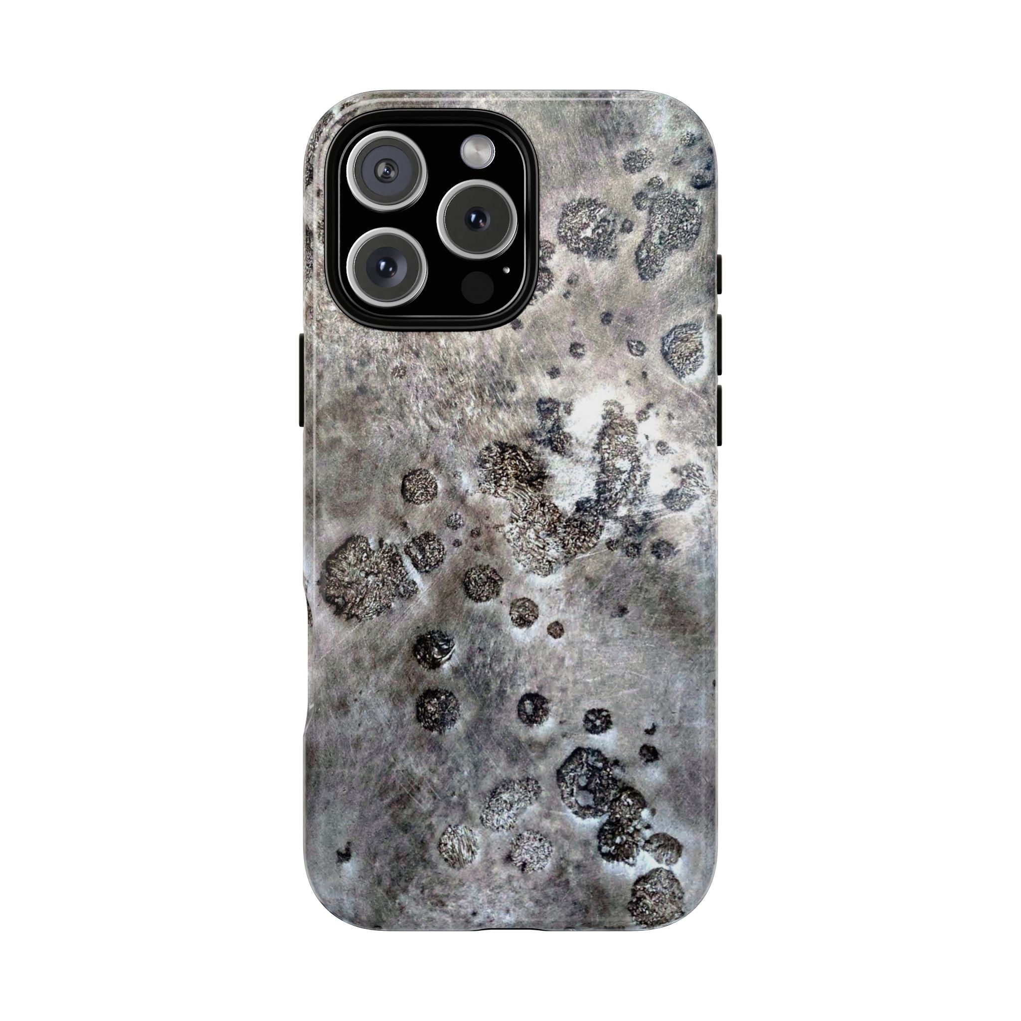 Tough Magnetic Phone Case with Moon Rock Art Design by Studio Blitz