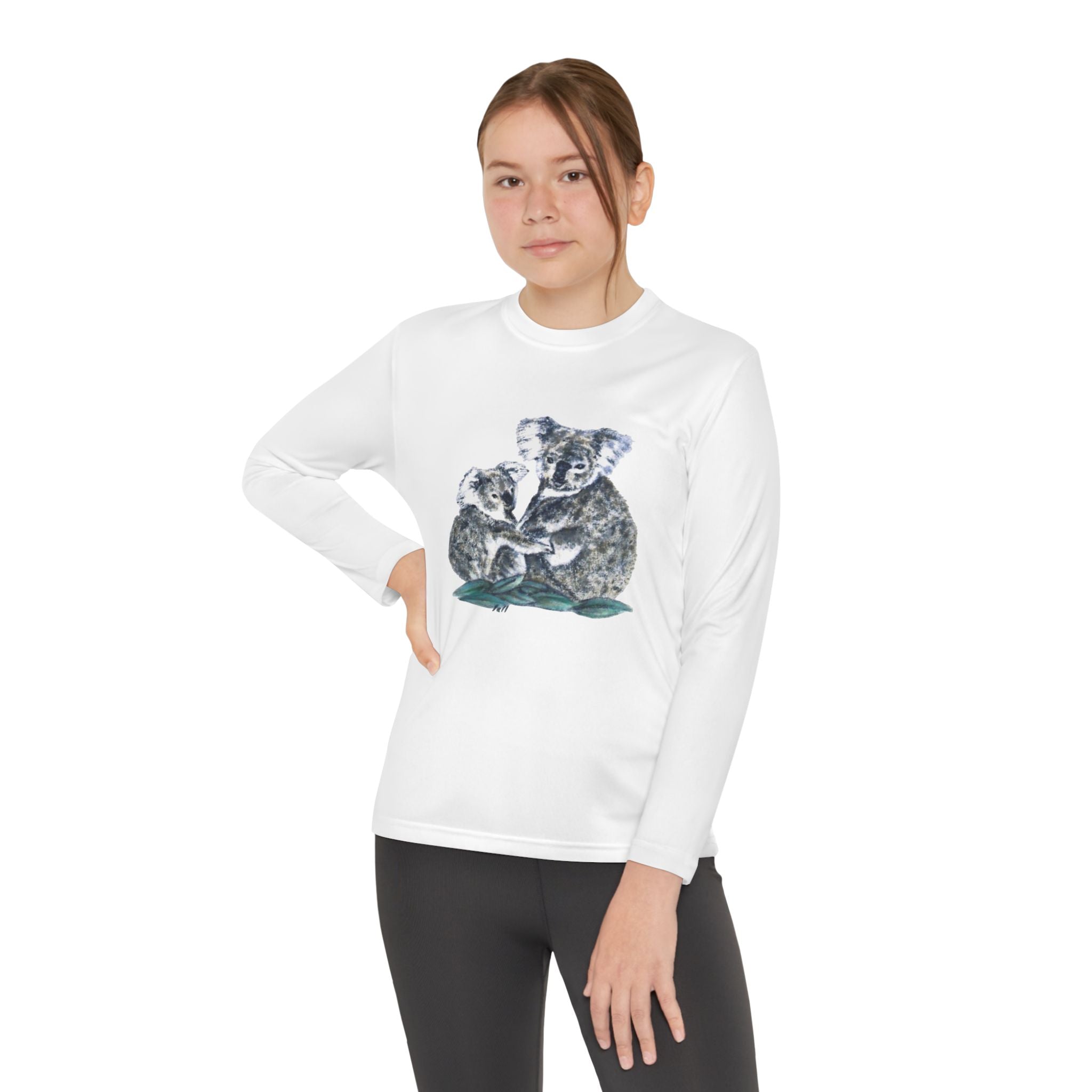 Youth Long Sleeve Tee Koala and Turtle Design