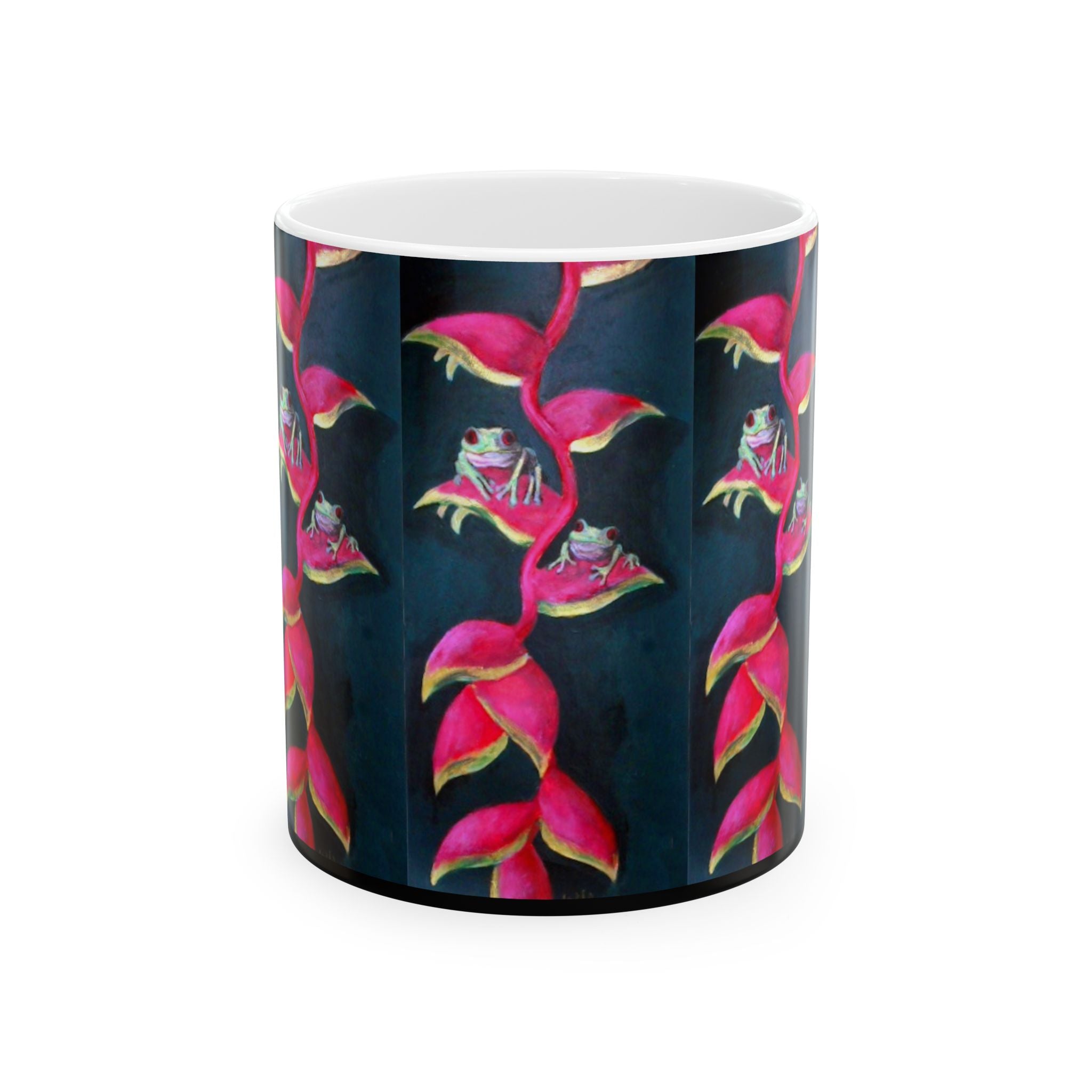 Mug - Tiny Jungle Frogs Everywhere Art Design by Studio Blitz