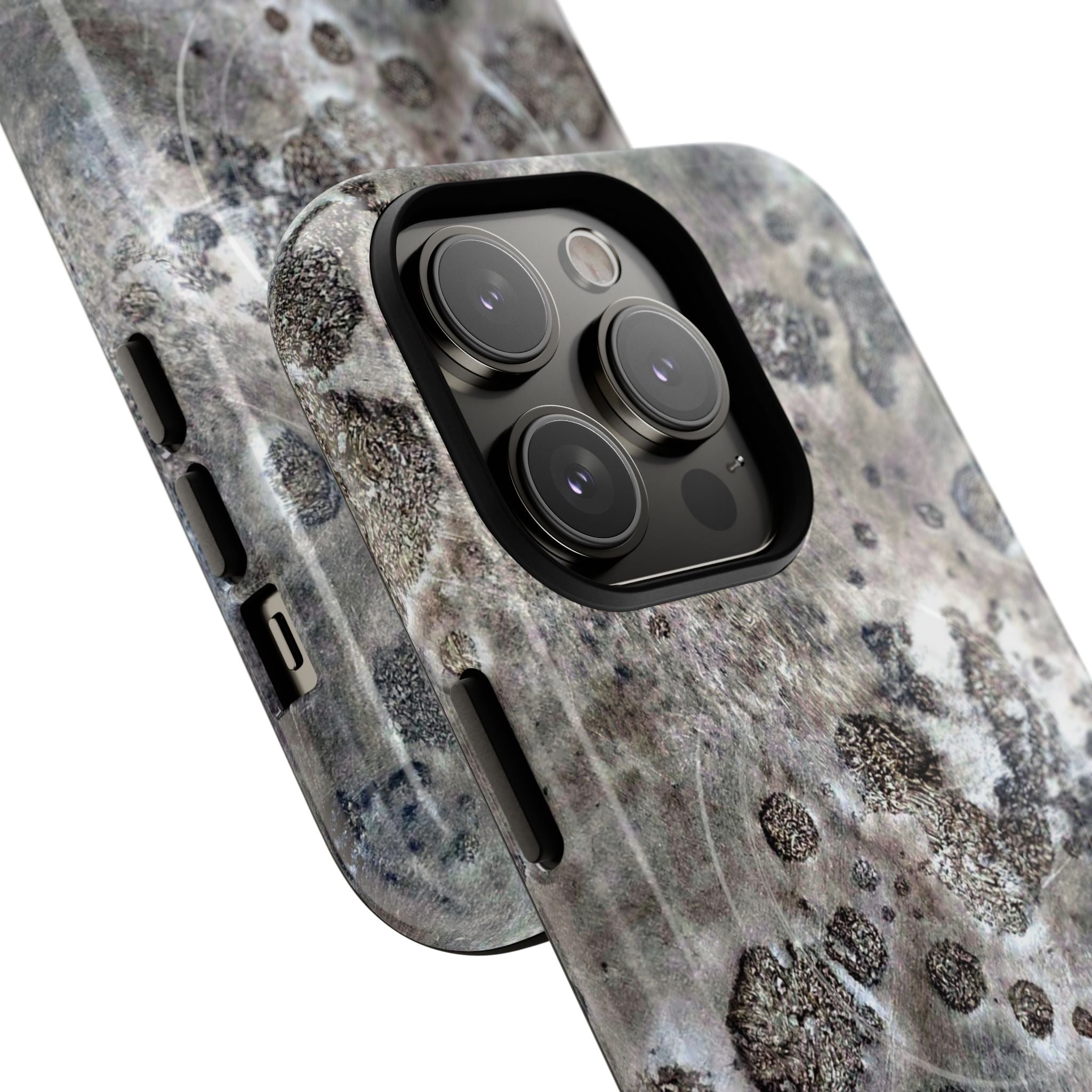 Tough Magnetic Phone Case with Moon Rock Art Design by Studio Blitz