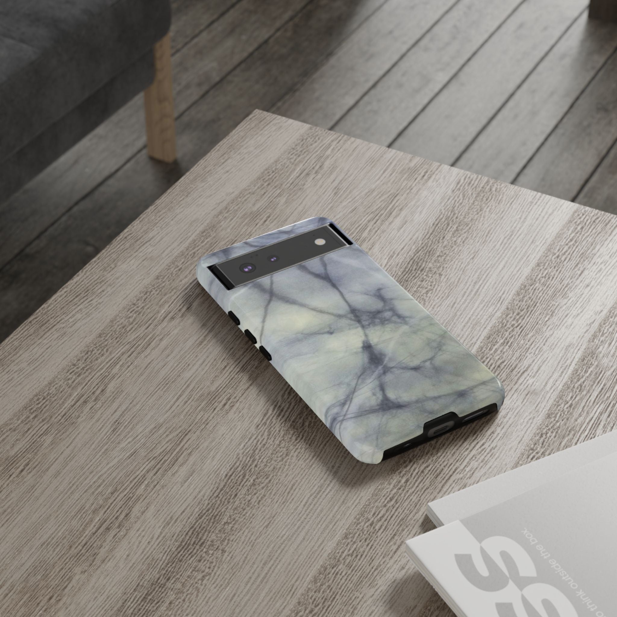 Phone Case, Eye-catching White Marble Look Tough Case by Studio Blitz