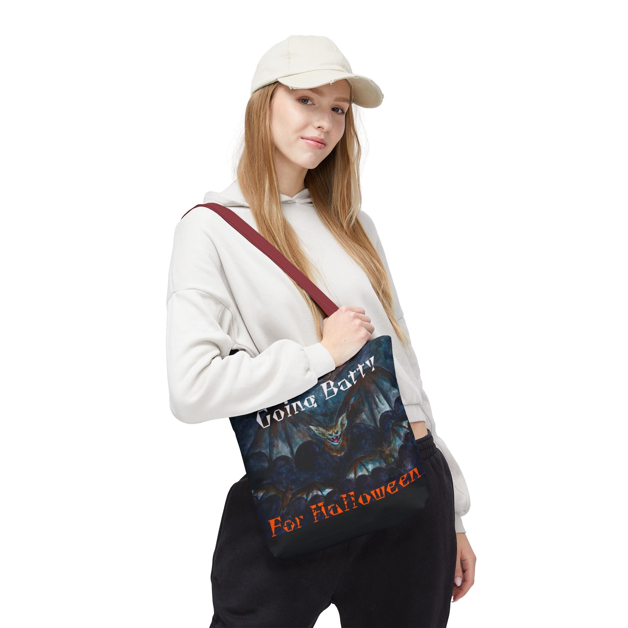 Spooky  Bat Halloween Tote Bag designed by Studio Blitz