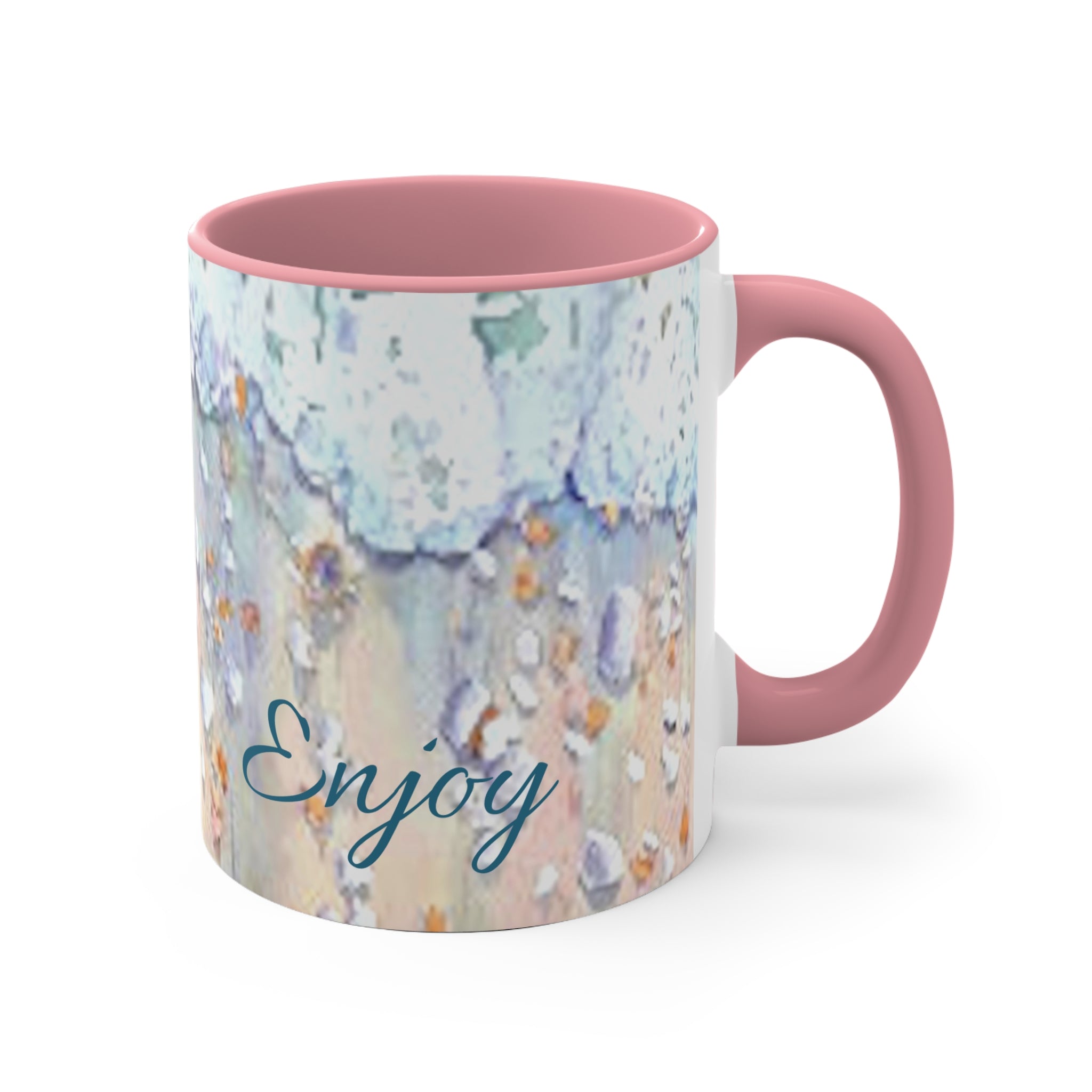 Relaxing Ocean-Inspired Accent Mug Designed by Studio Blitz Nature Lover Gift, Coffee Tea Cup, Home Office Decor, Stress Relief Drinkware