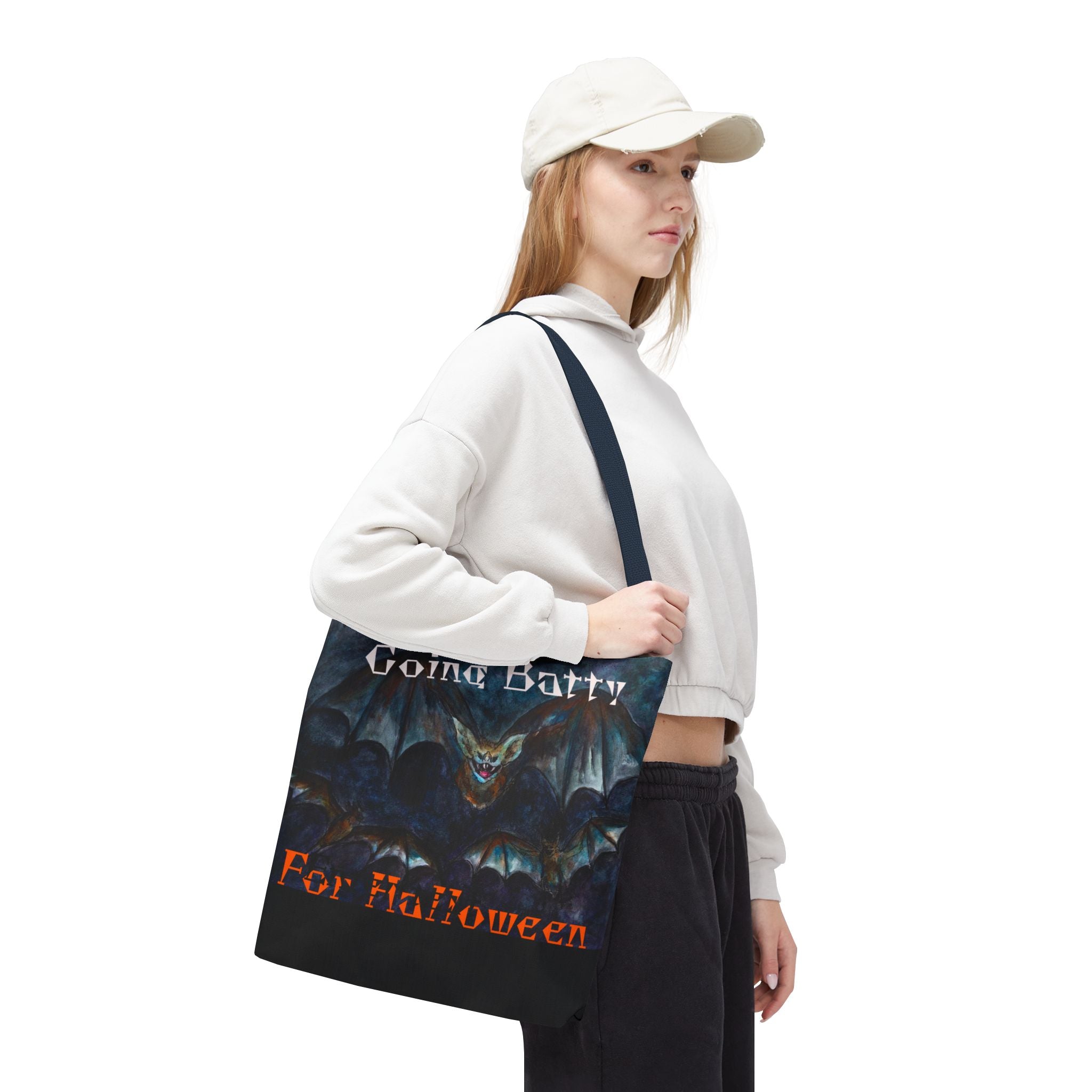 Spooky  Bat Halloween Tote Bag designed by Studio Blitz