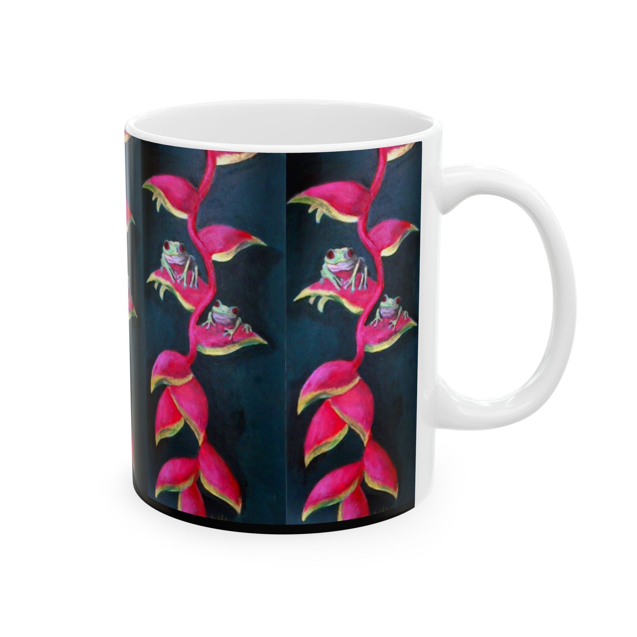 Mug - Tiny Jungle Frogs Everywhere Art Design by Studio Blitz