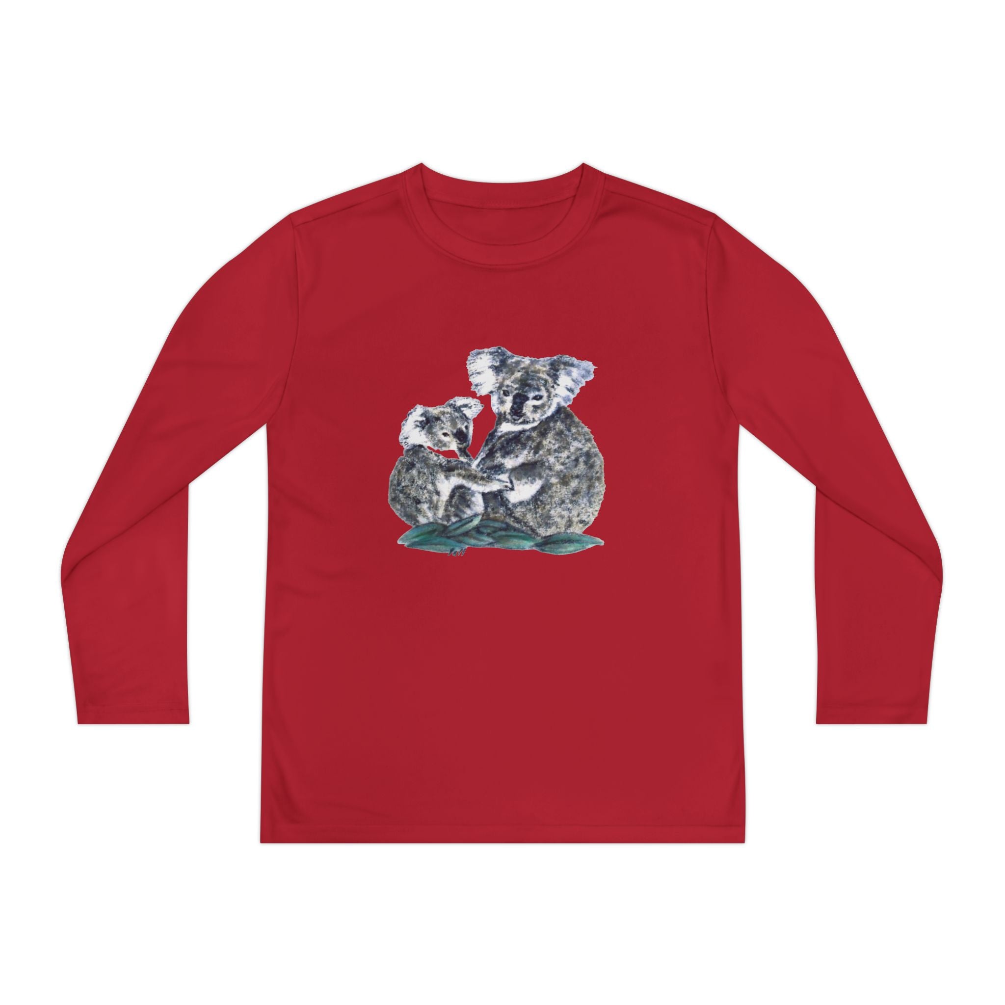 Youth Long Sleeve Tee Koala and Turtle Design