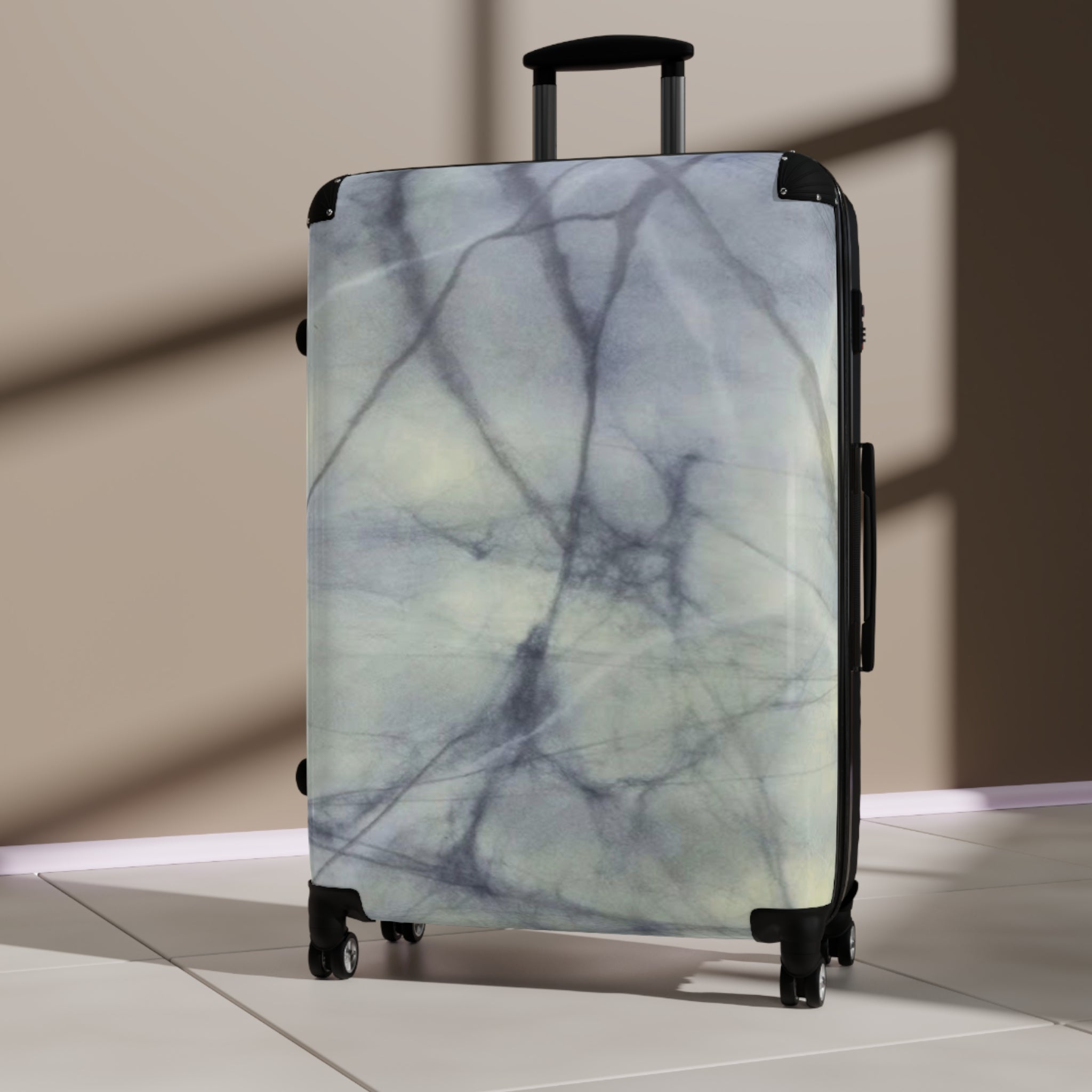 Suitcase - Elegant White Marble Art Design by Studio Blitz