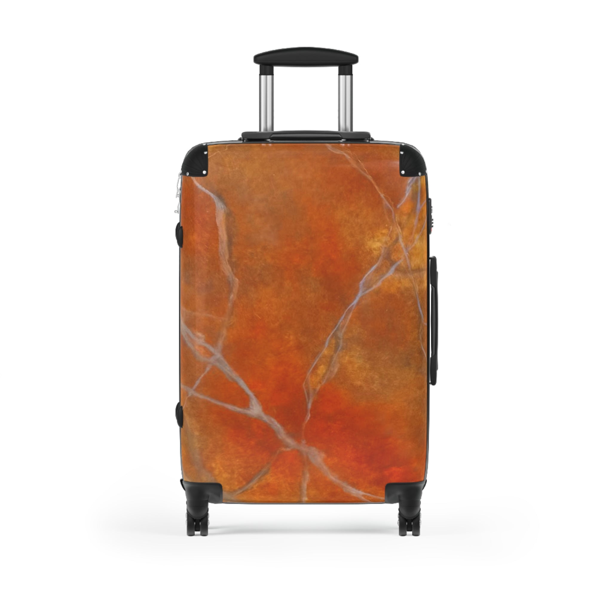 Suitcase - Red/Orange Marble Design by Studio Blitz
