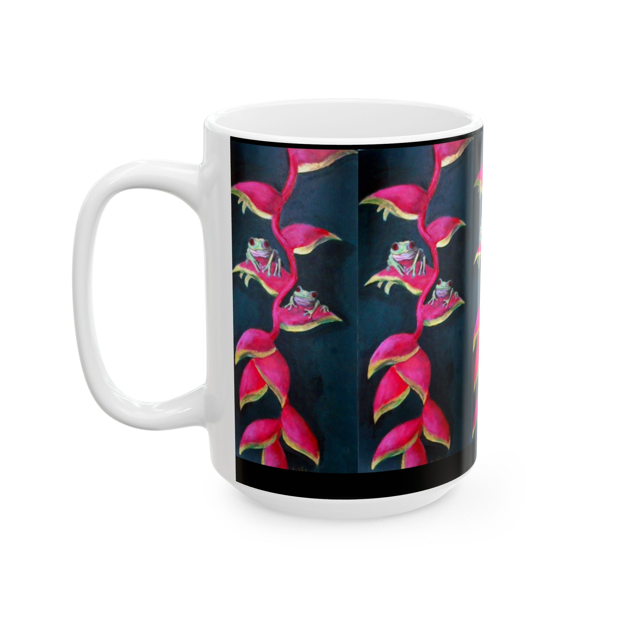 Mug - Tiny Jungle Frogs Everywhere Art Design by Studio Blitz