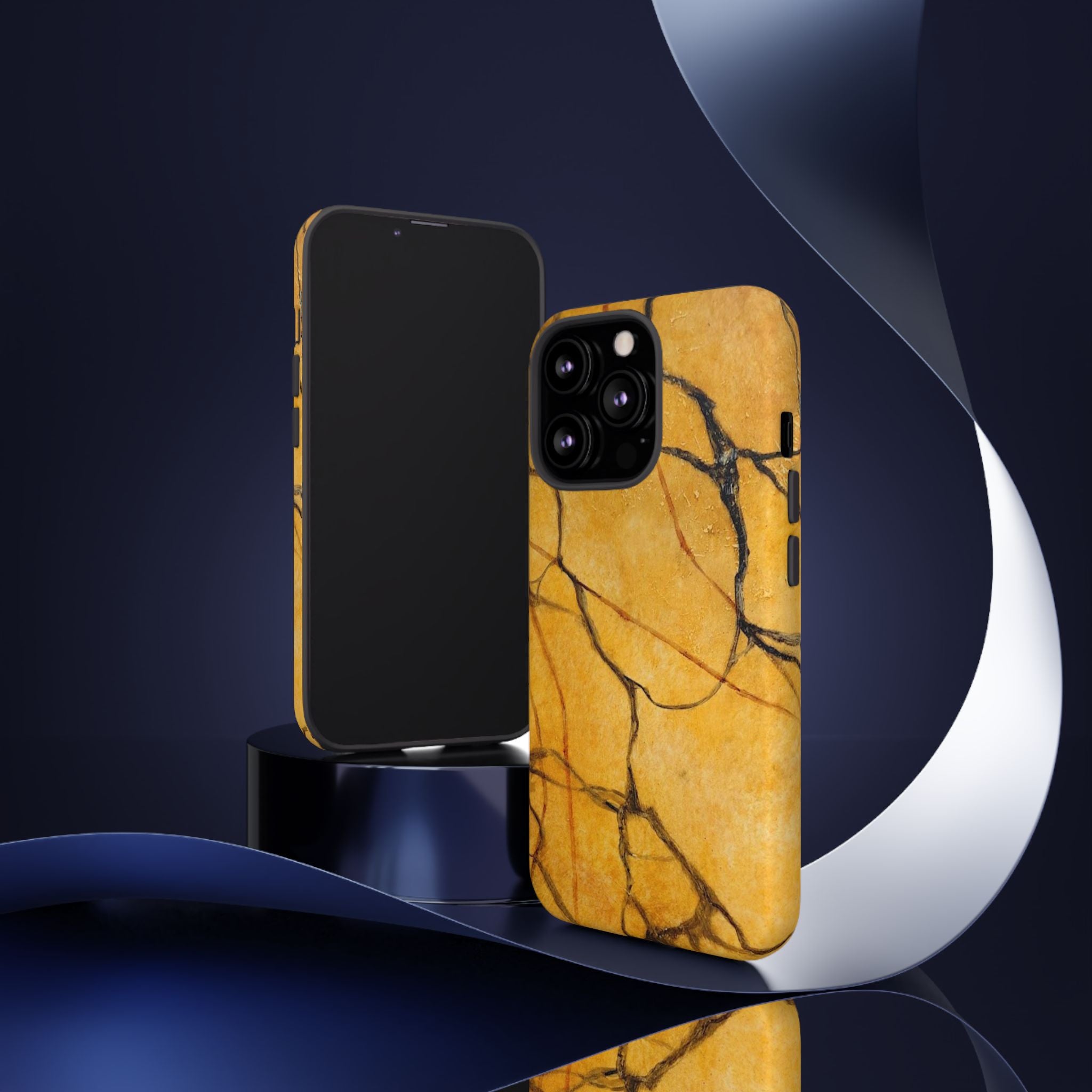 Sexy Gold Marbleized Phone Cases designed by Studio Blitz