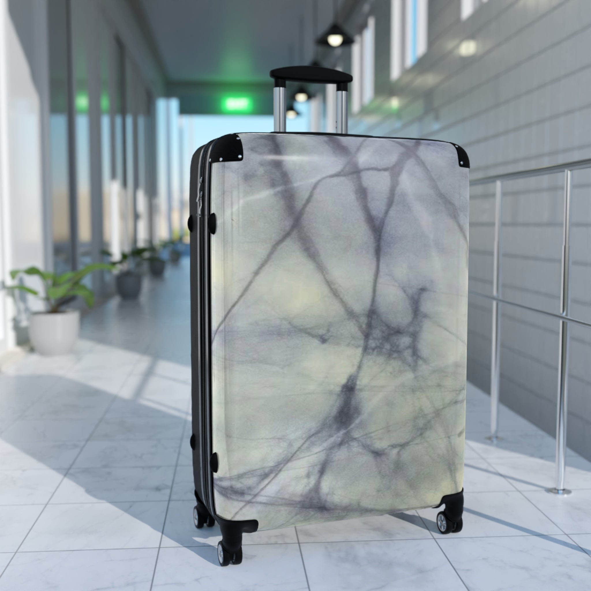 Suitcase - Elegant White Marble Art Design by Studio Blitz
