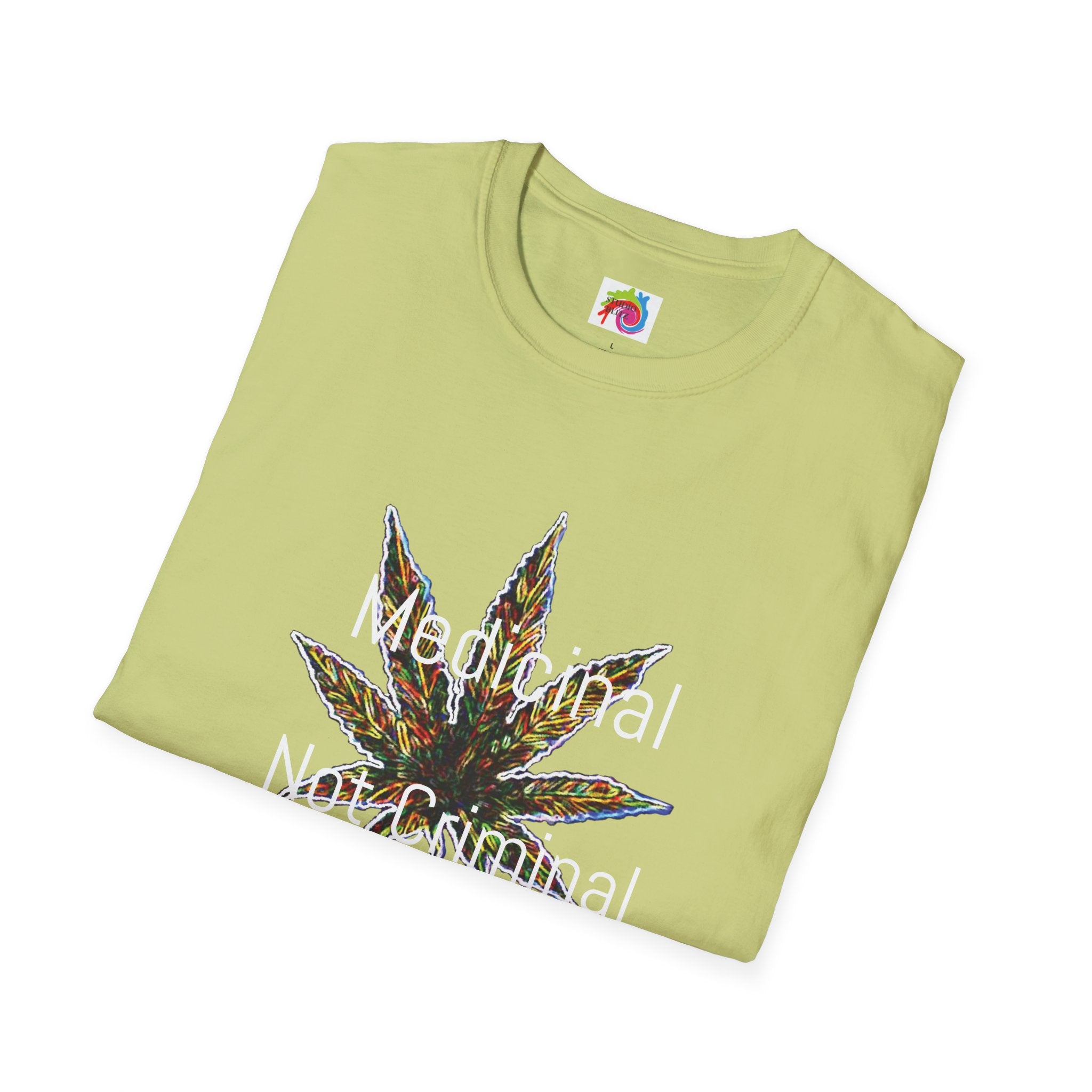 Unisex Colorful Cannabis T-Shirt designed by Studio Blitz