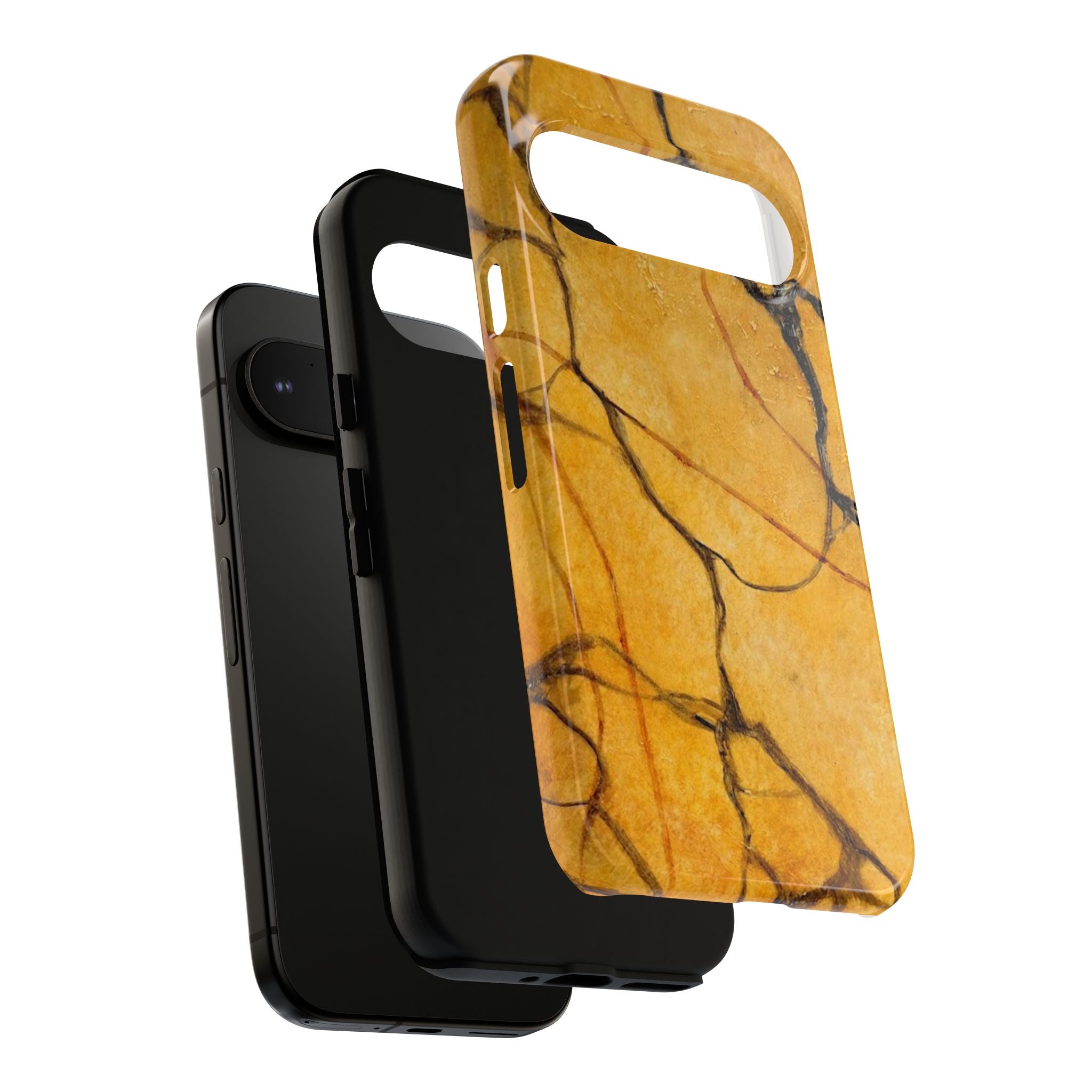 Sexy Gold Marbleized Phone Cases designed by Studio Blitz
