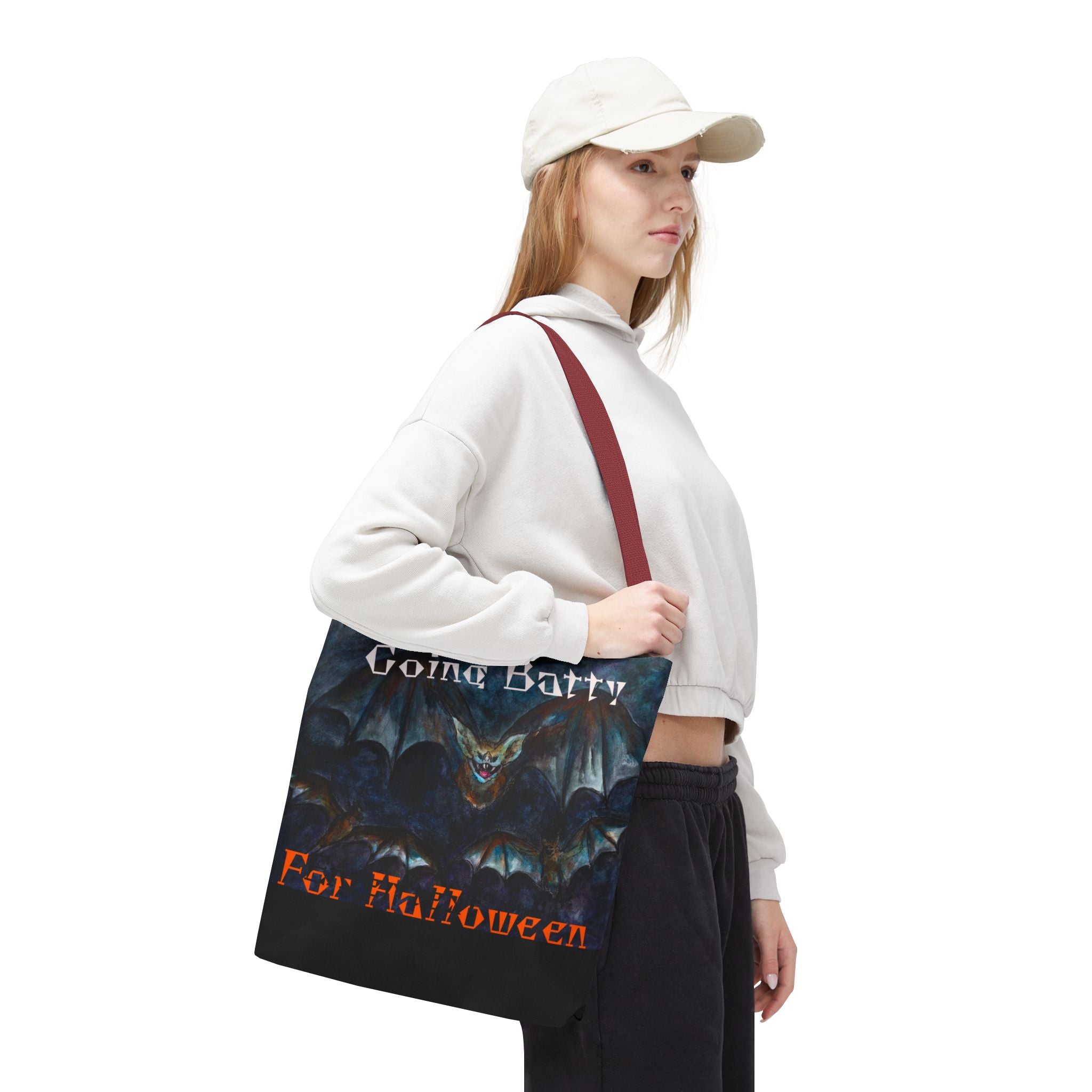 Spooky  Bat Halloween Tote Bag designed by Studio Blitz