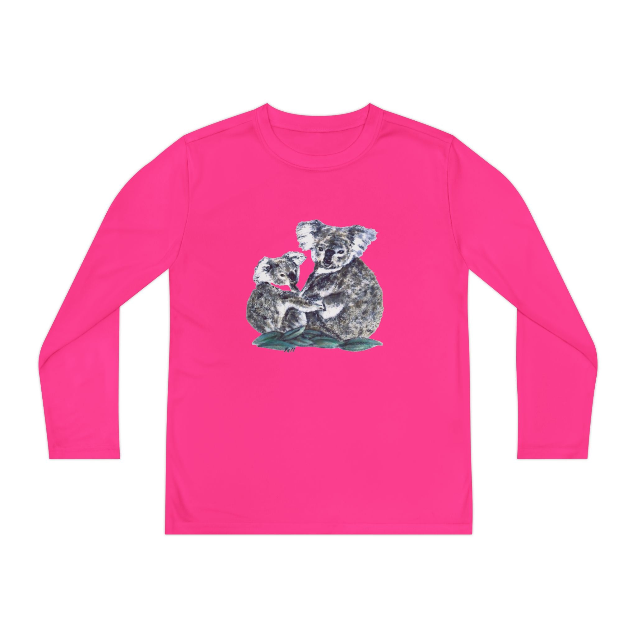 Youth Long Sleeve Tee Koala and Turtle Design