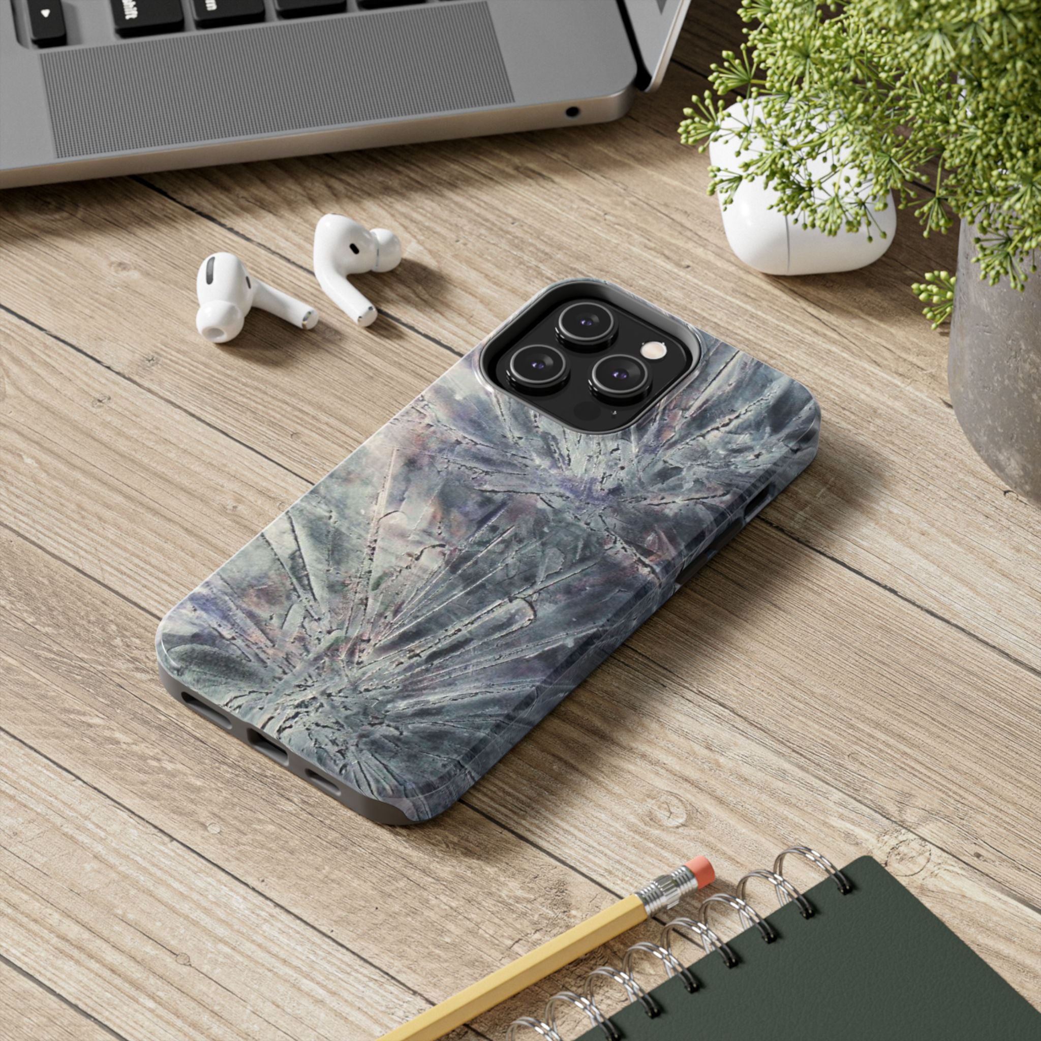 Phone Case with A Burst of Abstract Art Design by Studio Blitz