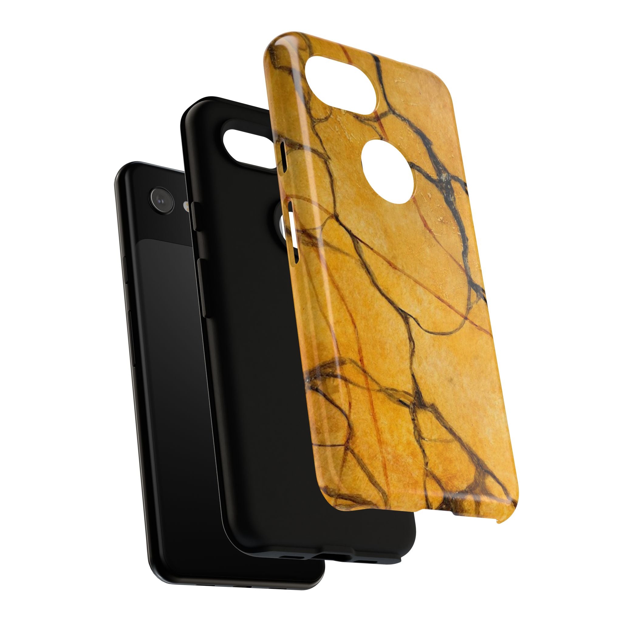 Sexy Gold Marbleized Phone Cases designed by Studio Blitz