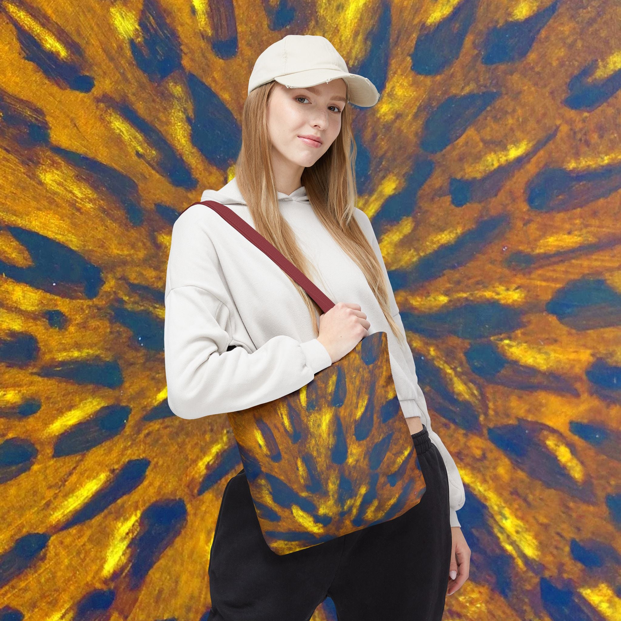Vibrant Art Tote Bag Designed by Studio Blitz to Walk on the Wild Side for Carryall