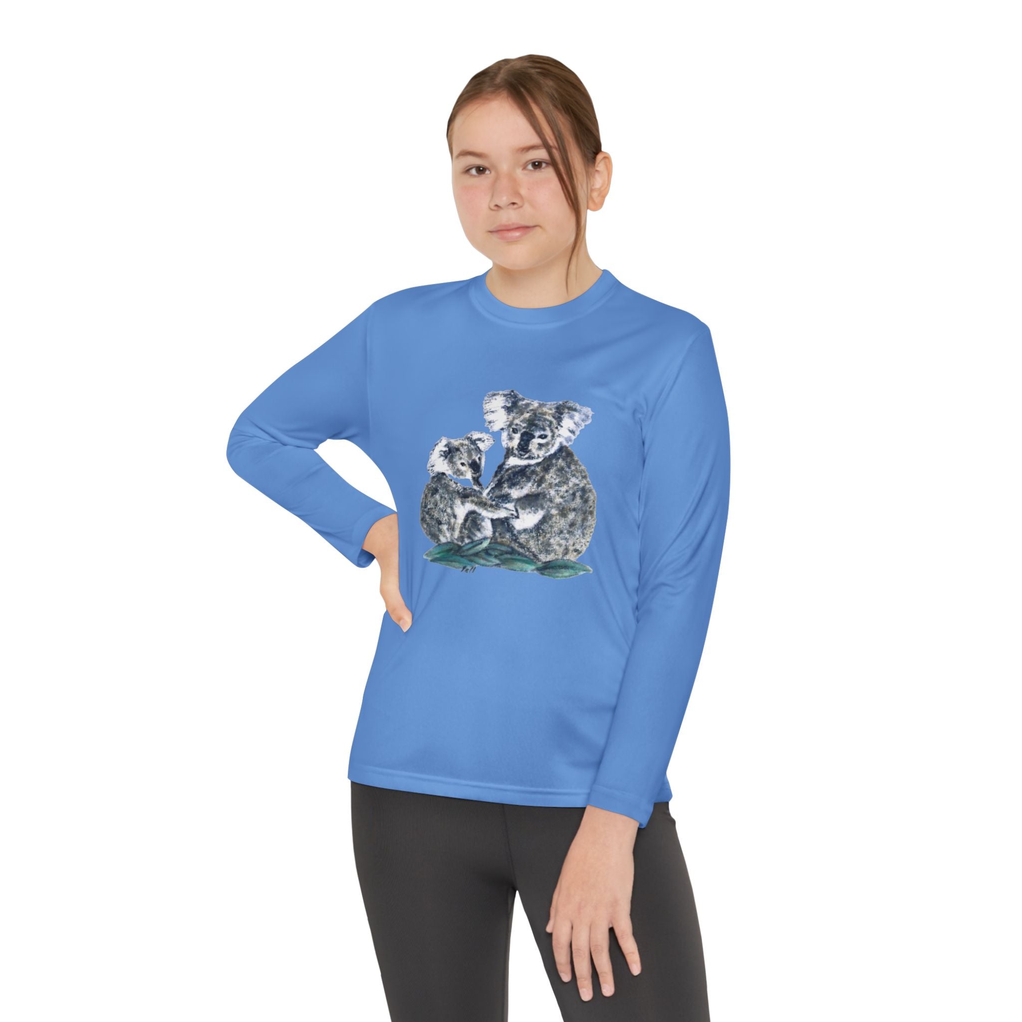 Youth Long Sleeve Tee Koala and Turtle Design