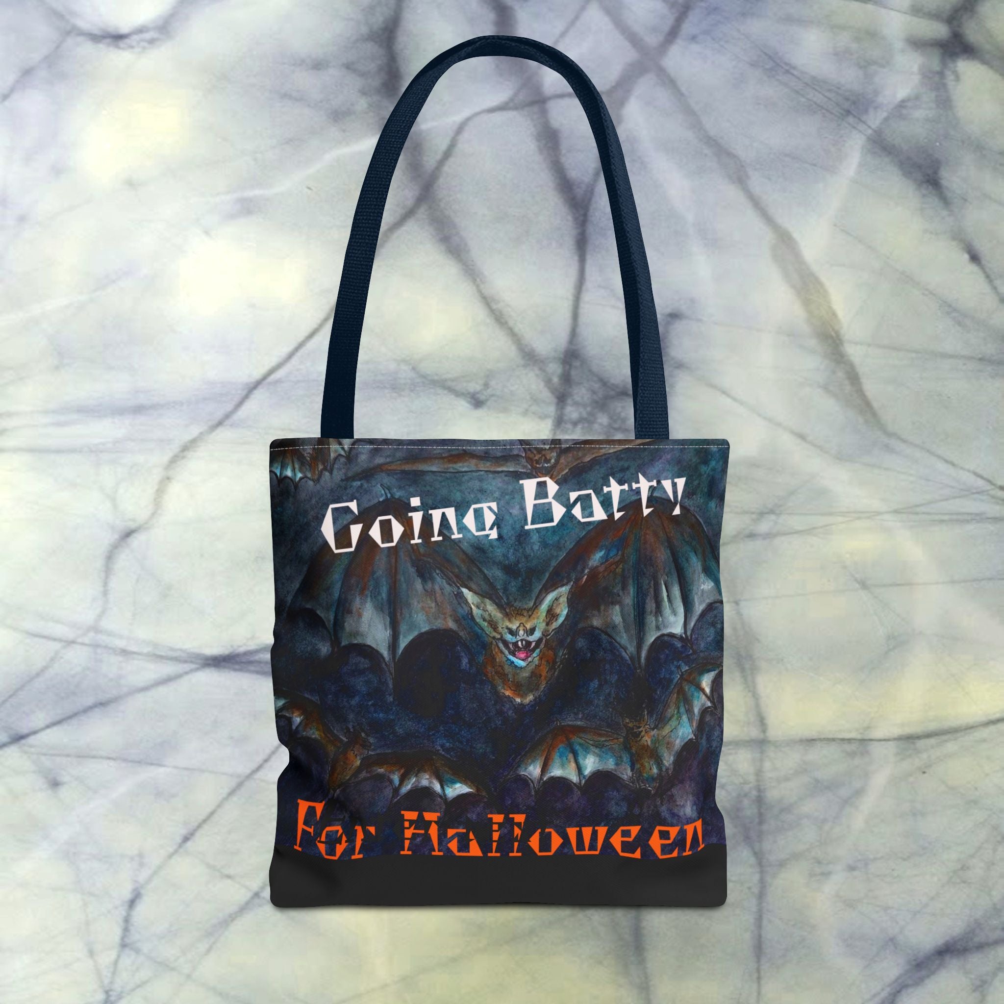Spooky  Bat Halloween Tote Bag designed by Studio Blitz