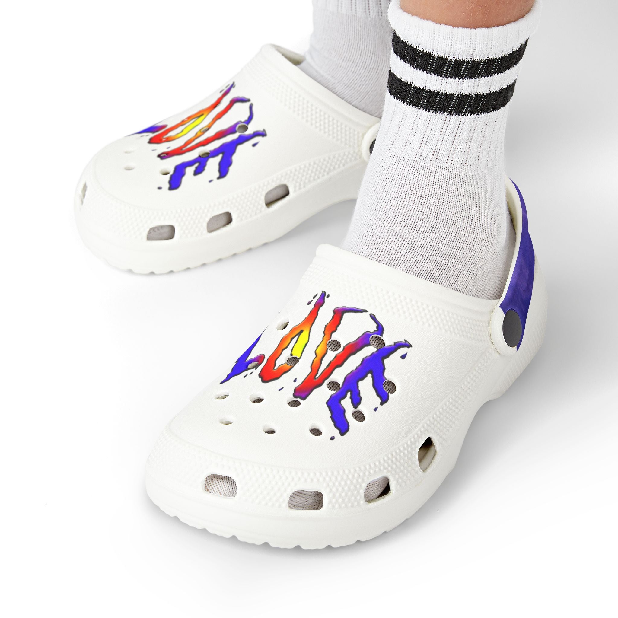 Colorful LOVE Kid's EVA Foam Clogs - Art Design by Studio Blitz