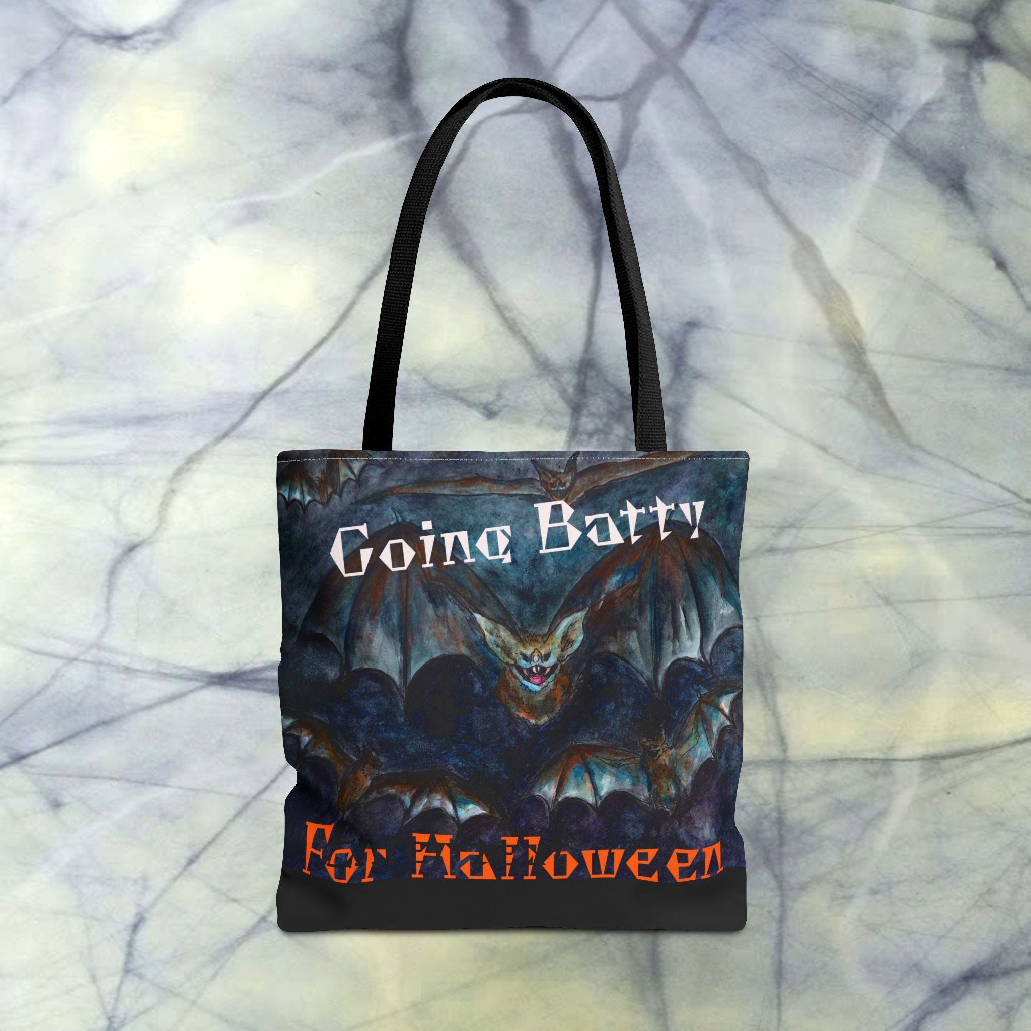 Spooky  Bat Halloween Tote Bag designed by Studio Blitz