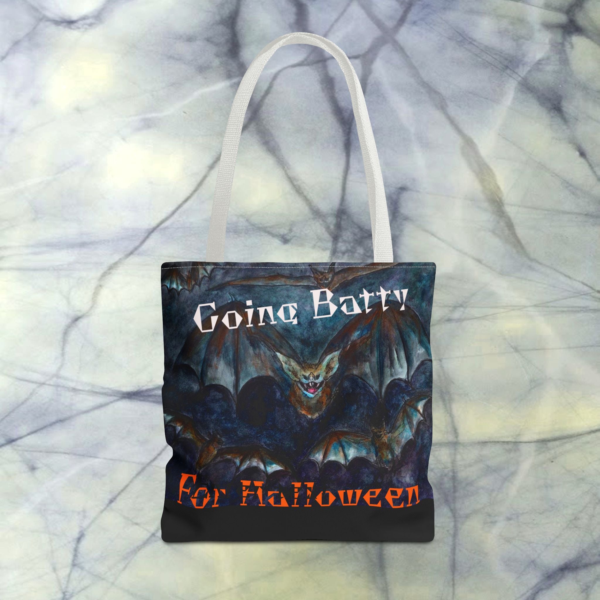 Spooky  Bat Halloween Tote Bag designed by Studio Blitz