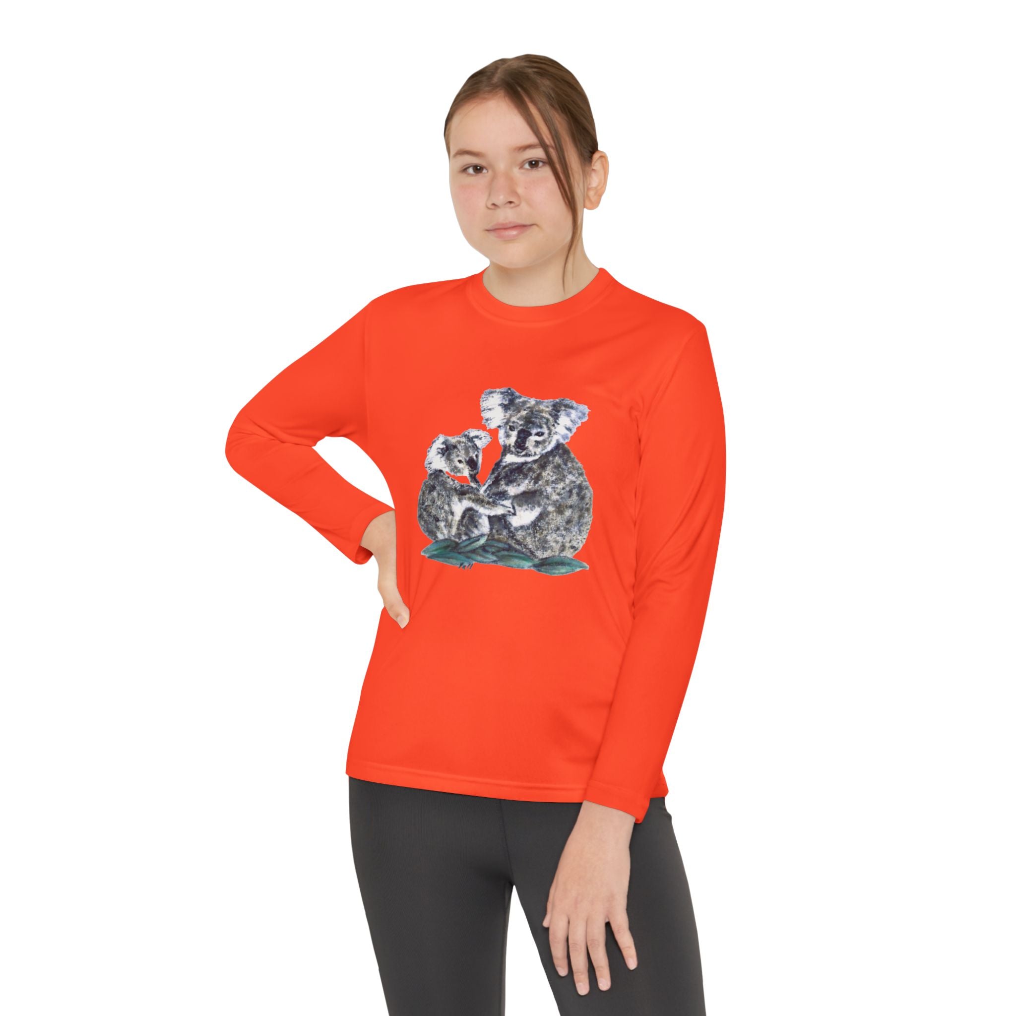 Youth Long Sleeve Tee Koala and Turtle Design