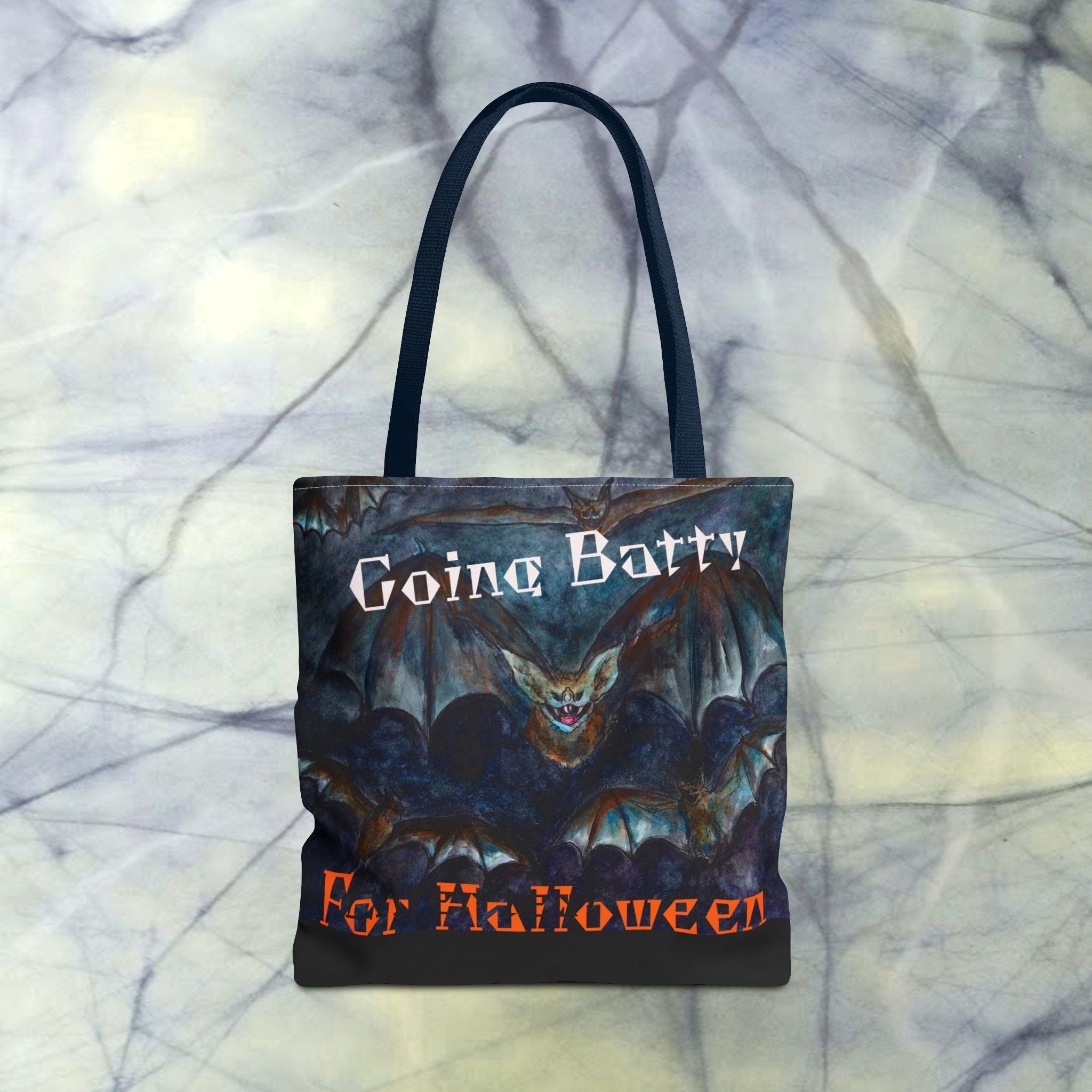 Spooky  Bat Halloween Tote Bag designed by Studio Blitz