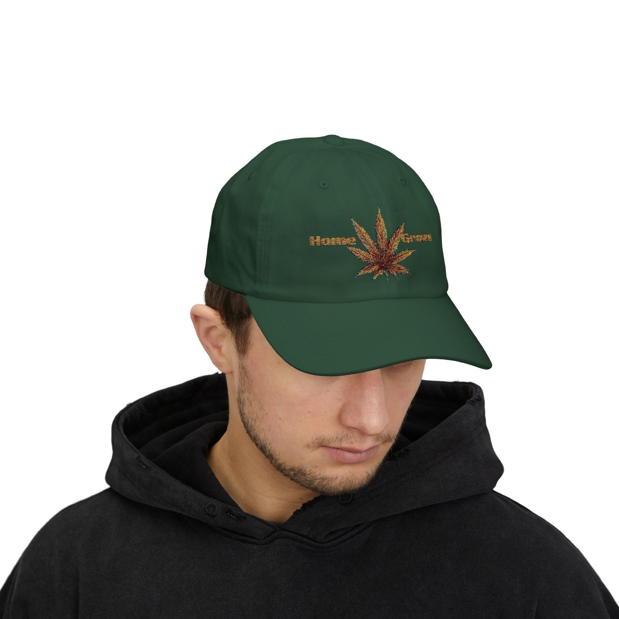 Dad Cap - Home Grown Cannabis Leaf Design by Studio Blitz