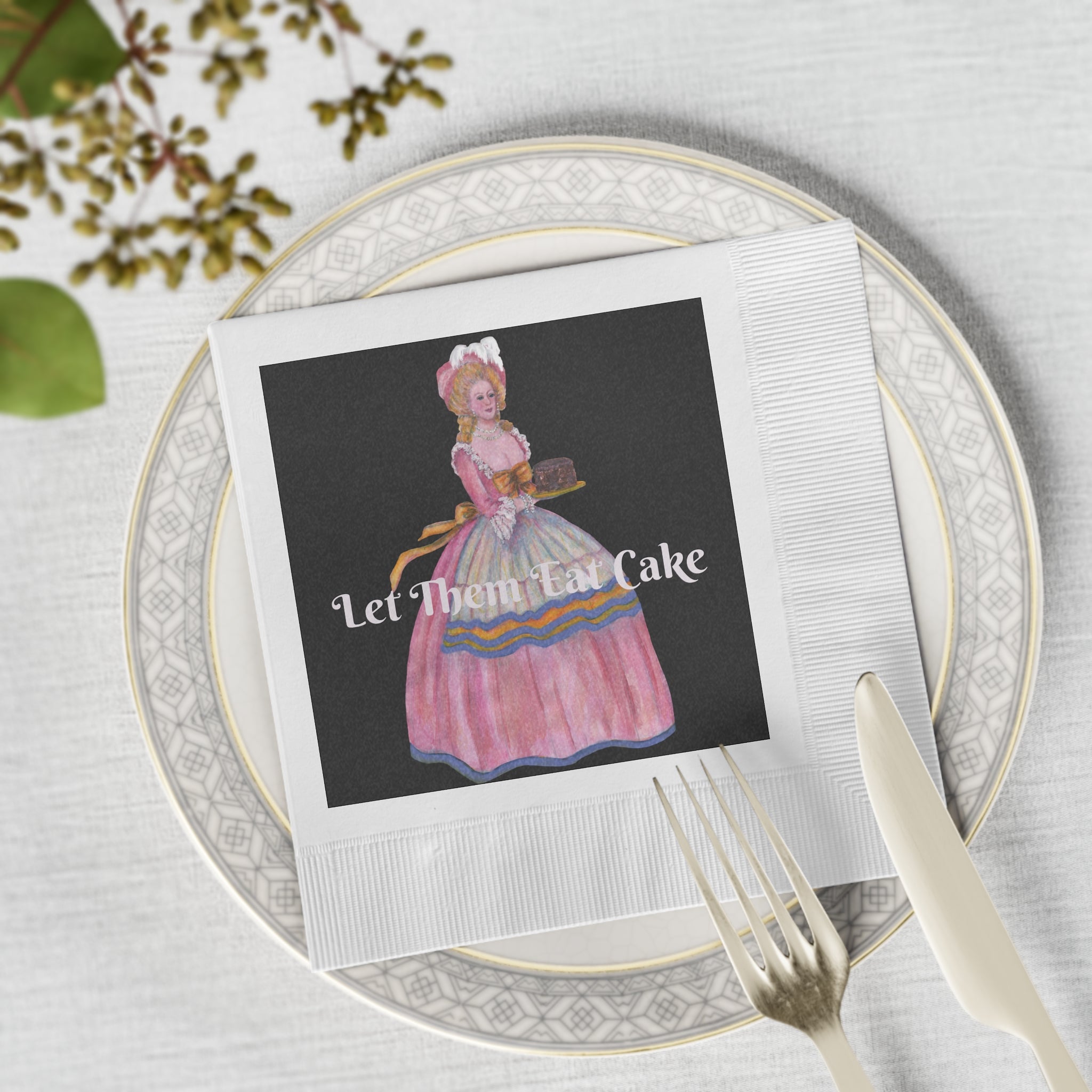 Napkins - Elegant 'Let Them Eat Cake' Design by Studio Blitz