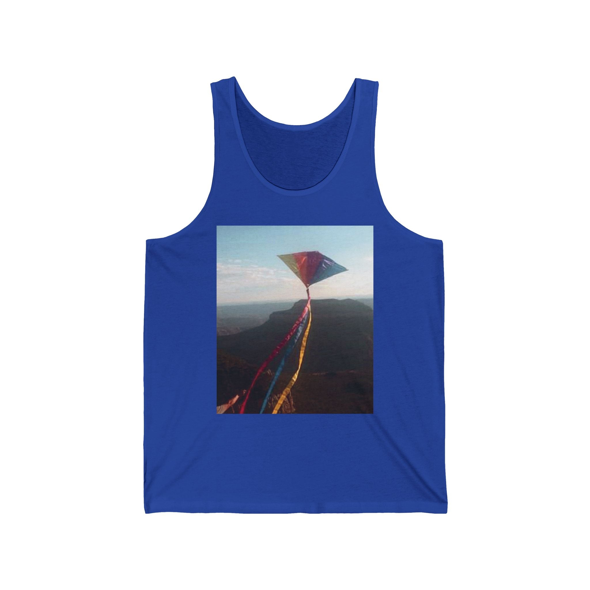 Kite Adventure Unisex Jersey Tank designed by Studio Blitz.