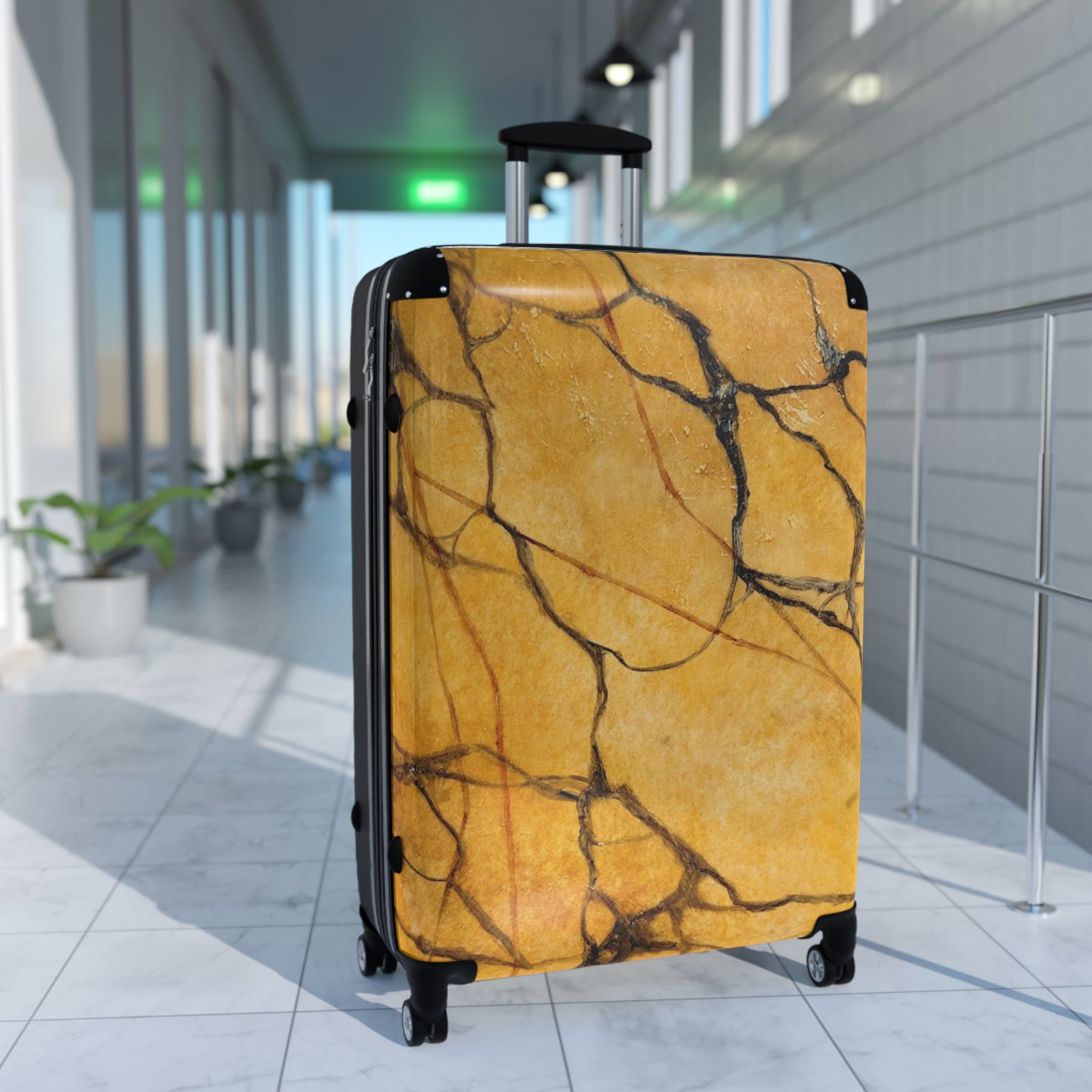 Chic Marble Pattern Suitcase Designed by Studio Blitz - Stylish Luggage for Travel
