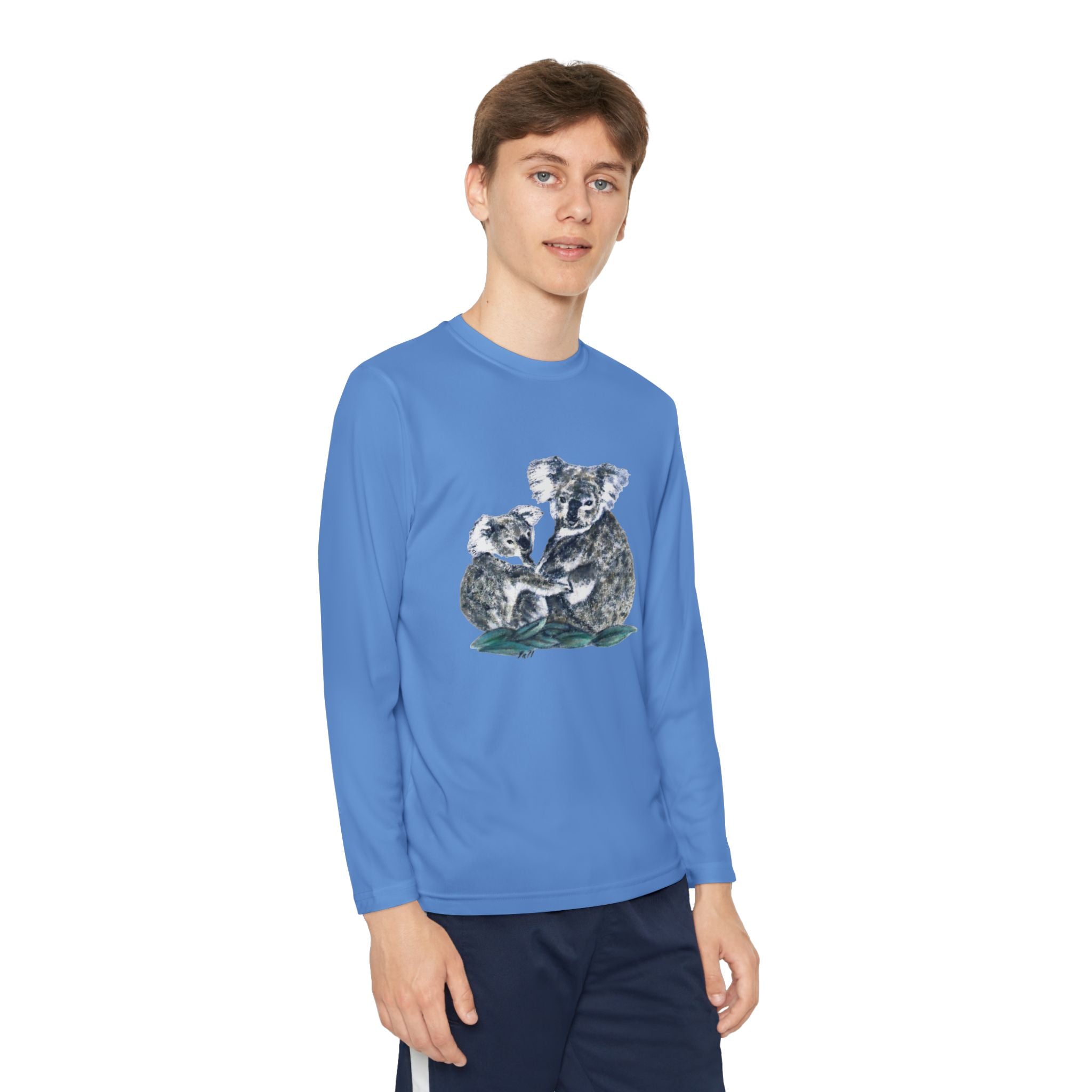 Youth Long Sleeve Tee Koala and Turtle Design