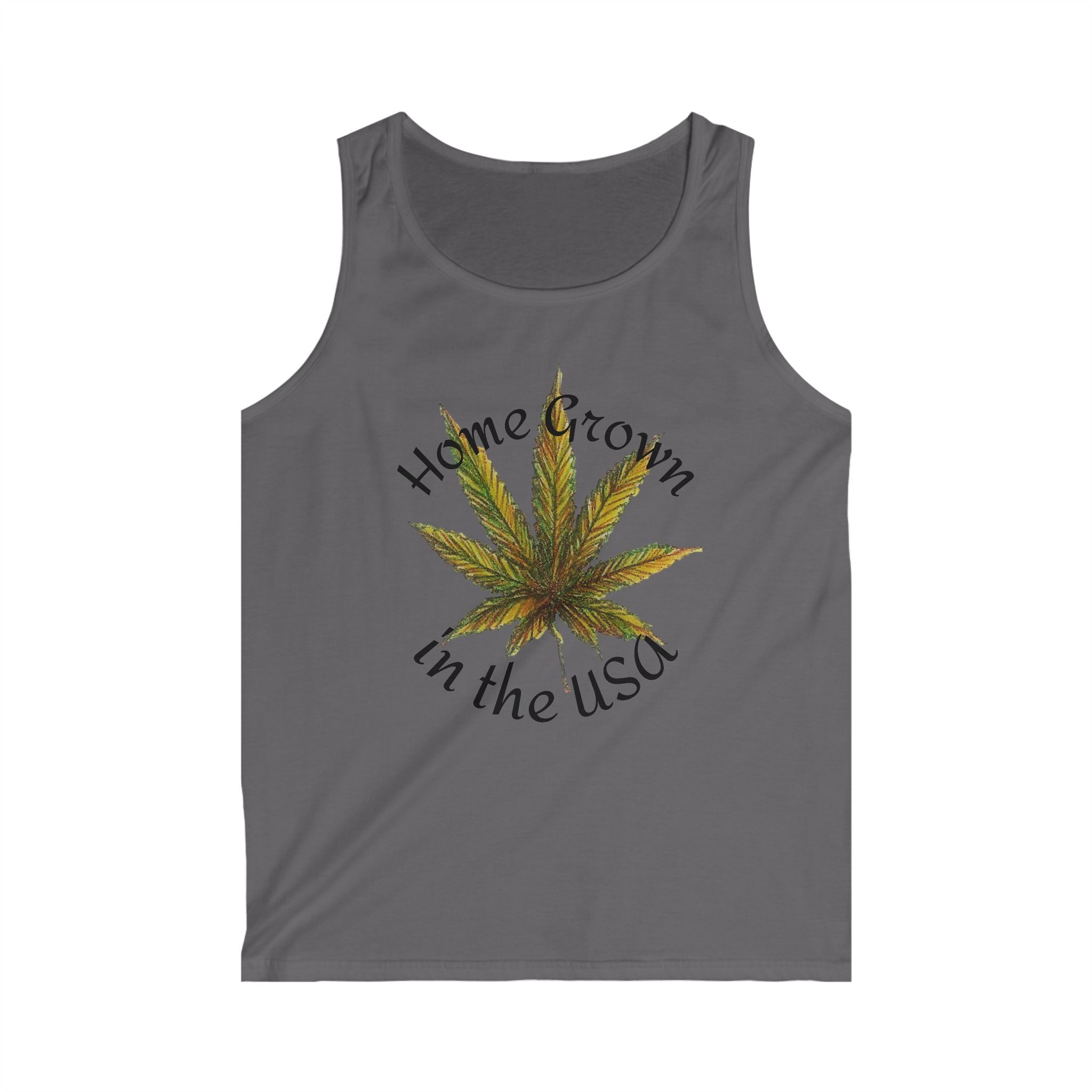 Tank Top - Support Medical Marijuana USA Red White Blue Leaf Image