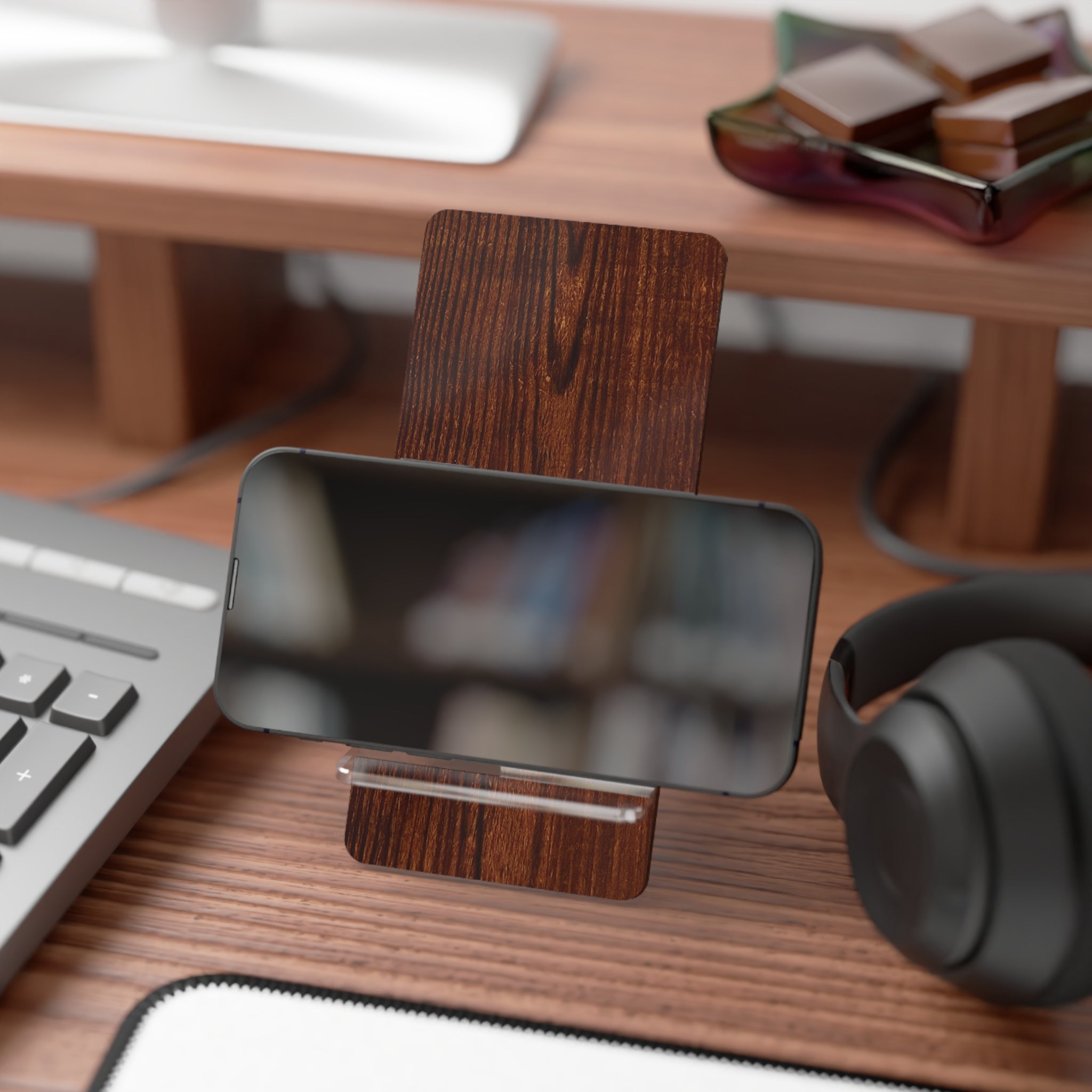 Wooden Art Design Smart Phone Stand