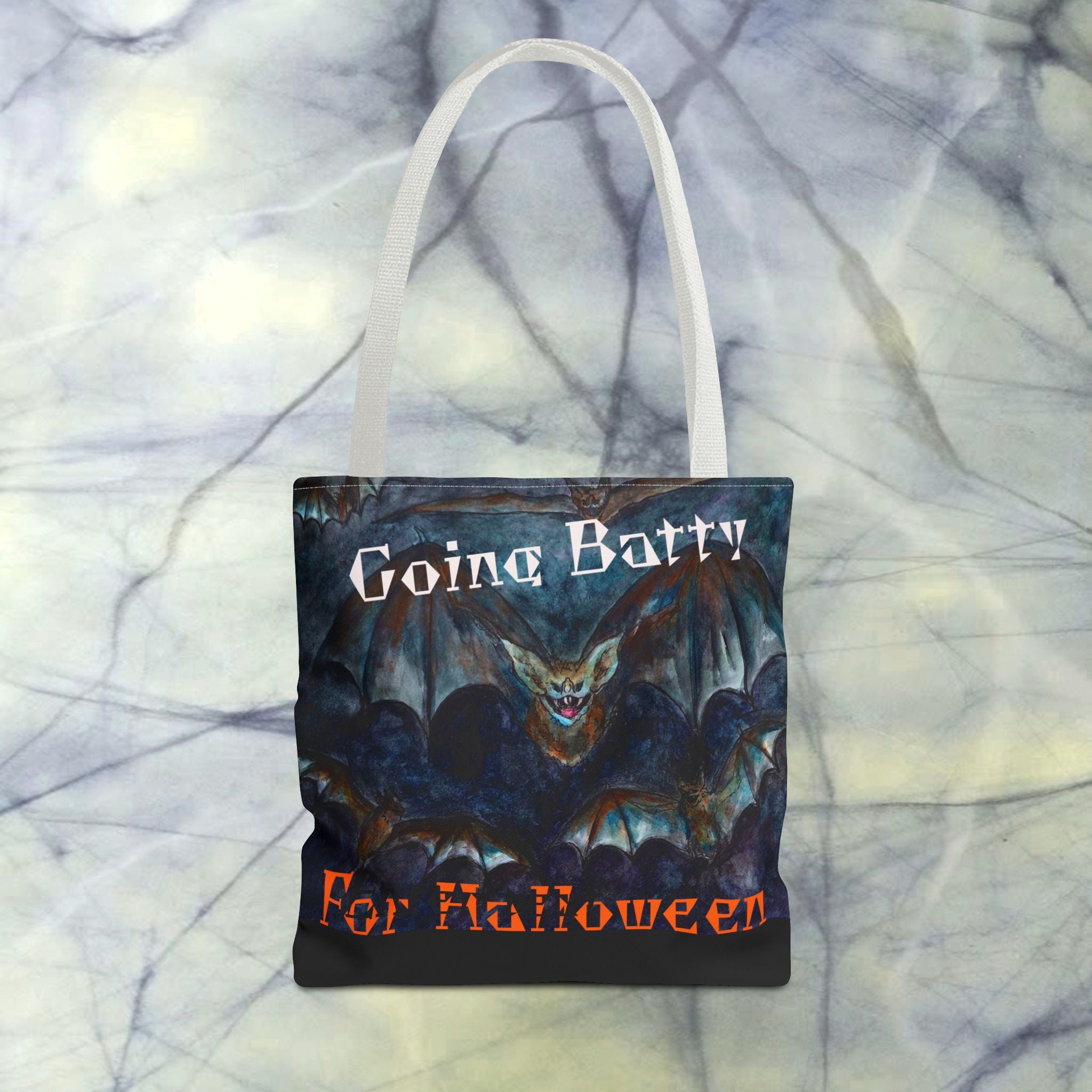 Spooky  Bat Halloween Tote Bag designed by Studio Blitz