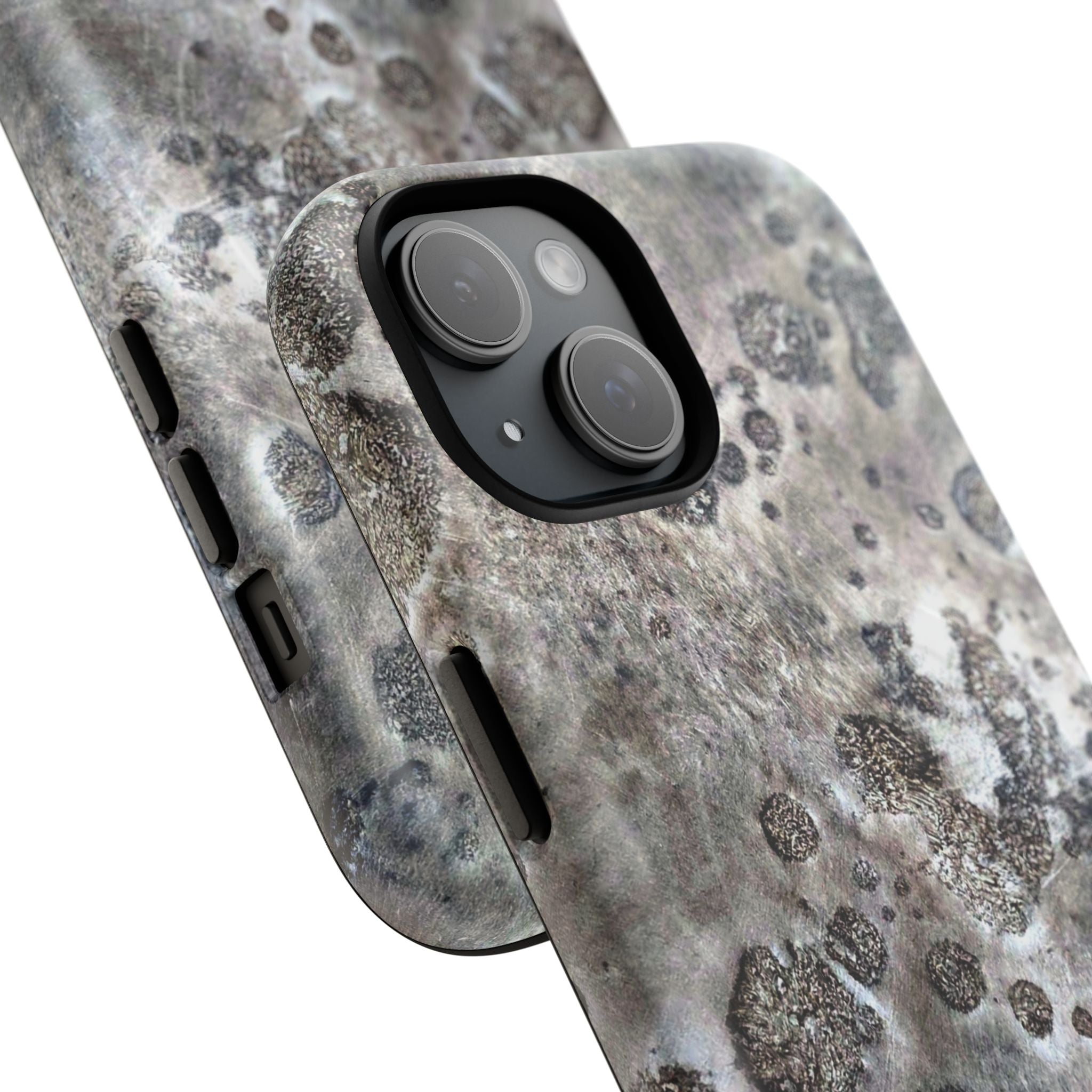 Tough Magnetic Phone Case with Moon Rock Art Design by Studio Blitz