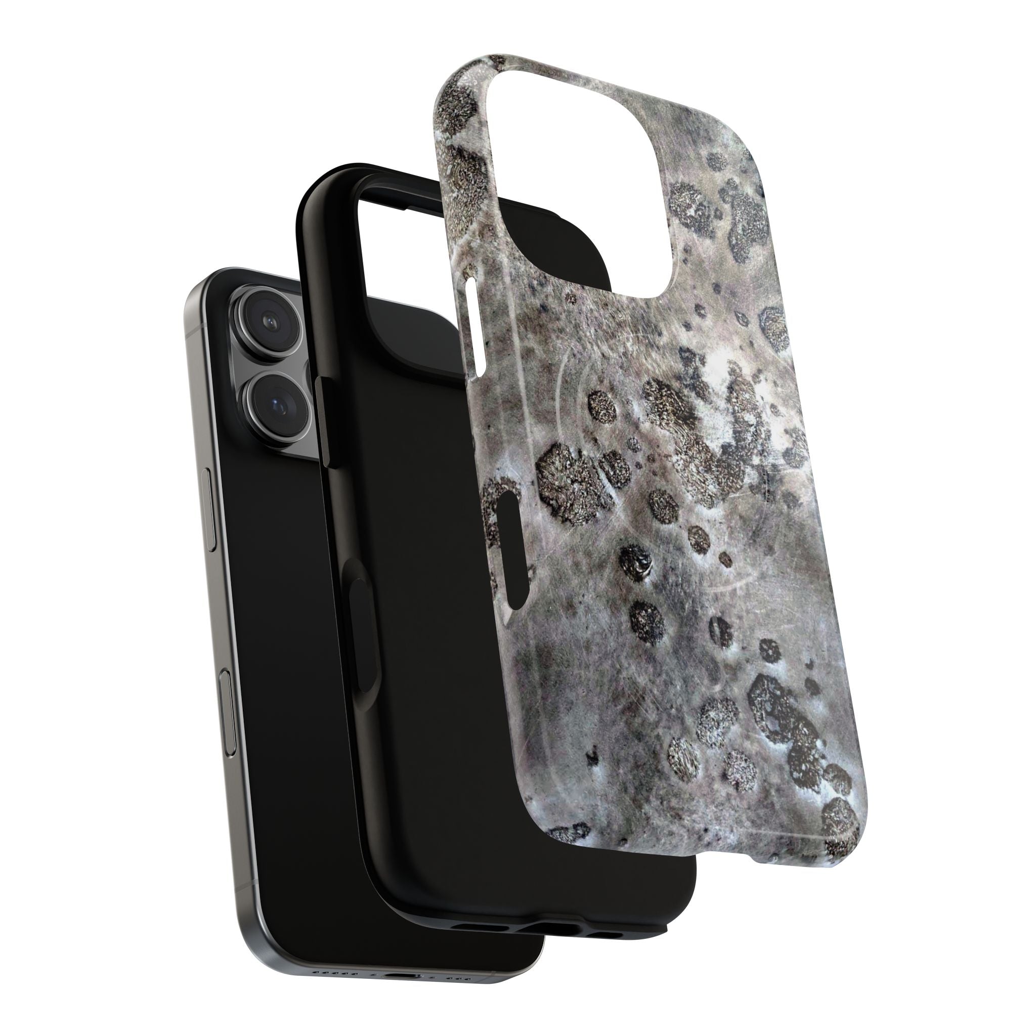 Tough Magnetic Phone Case with Moon Rock Art Design by Studio Blitz
