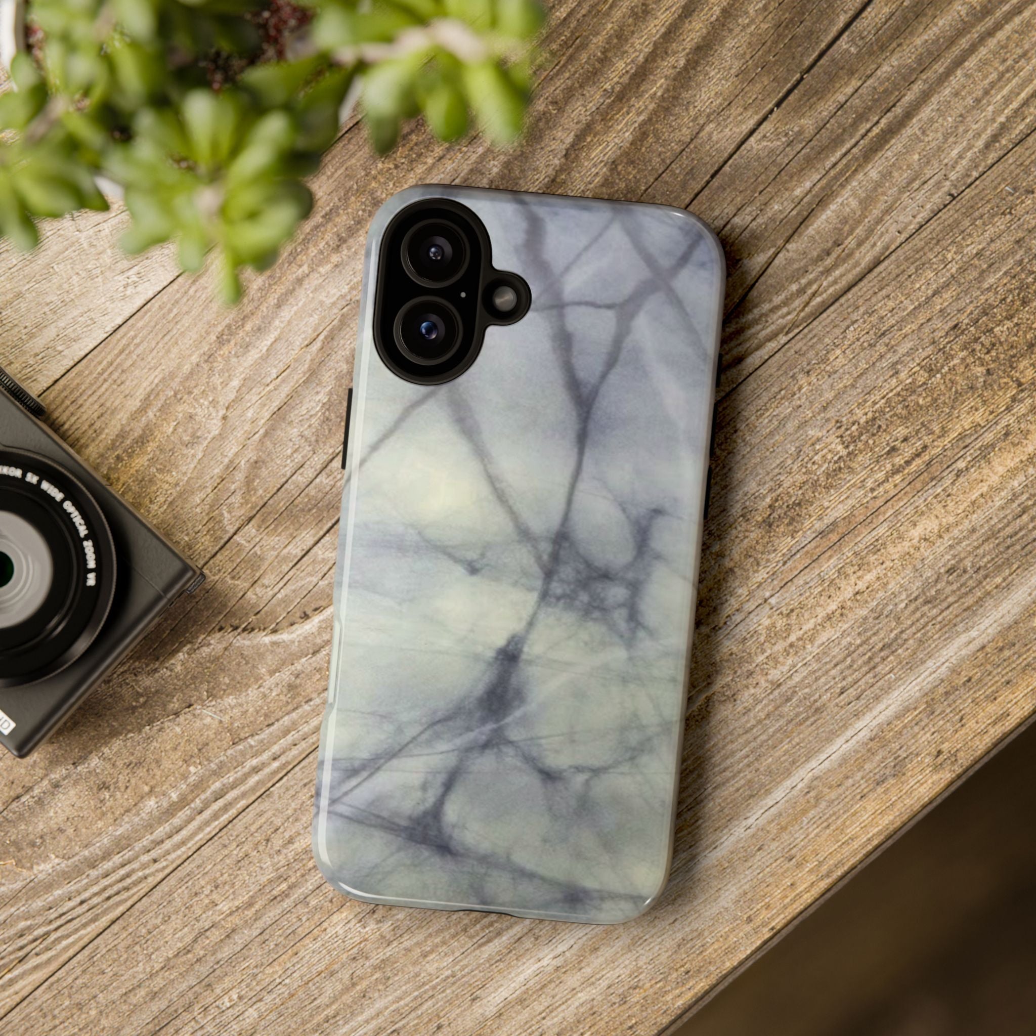 Phone Case, Eye-catching White Marble Look Tough Case by Studio Blitz