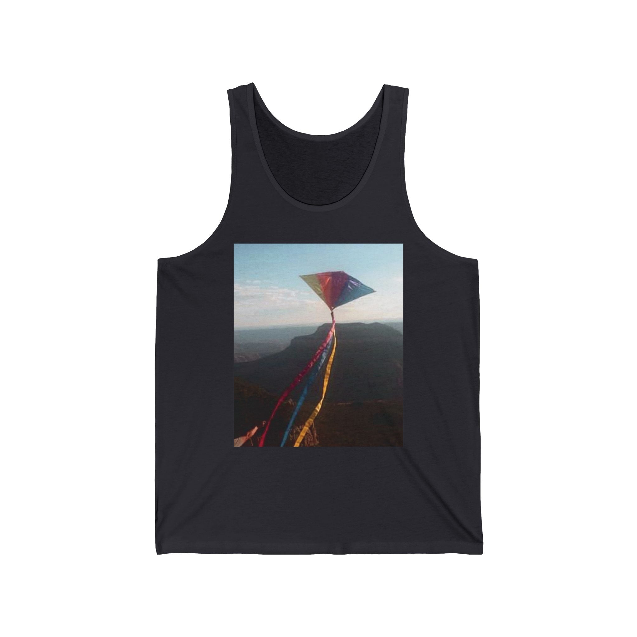 Kite Adventure Unisex Jersey Tank designed by Studio Blitz.