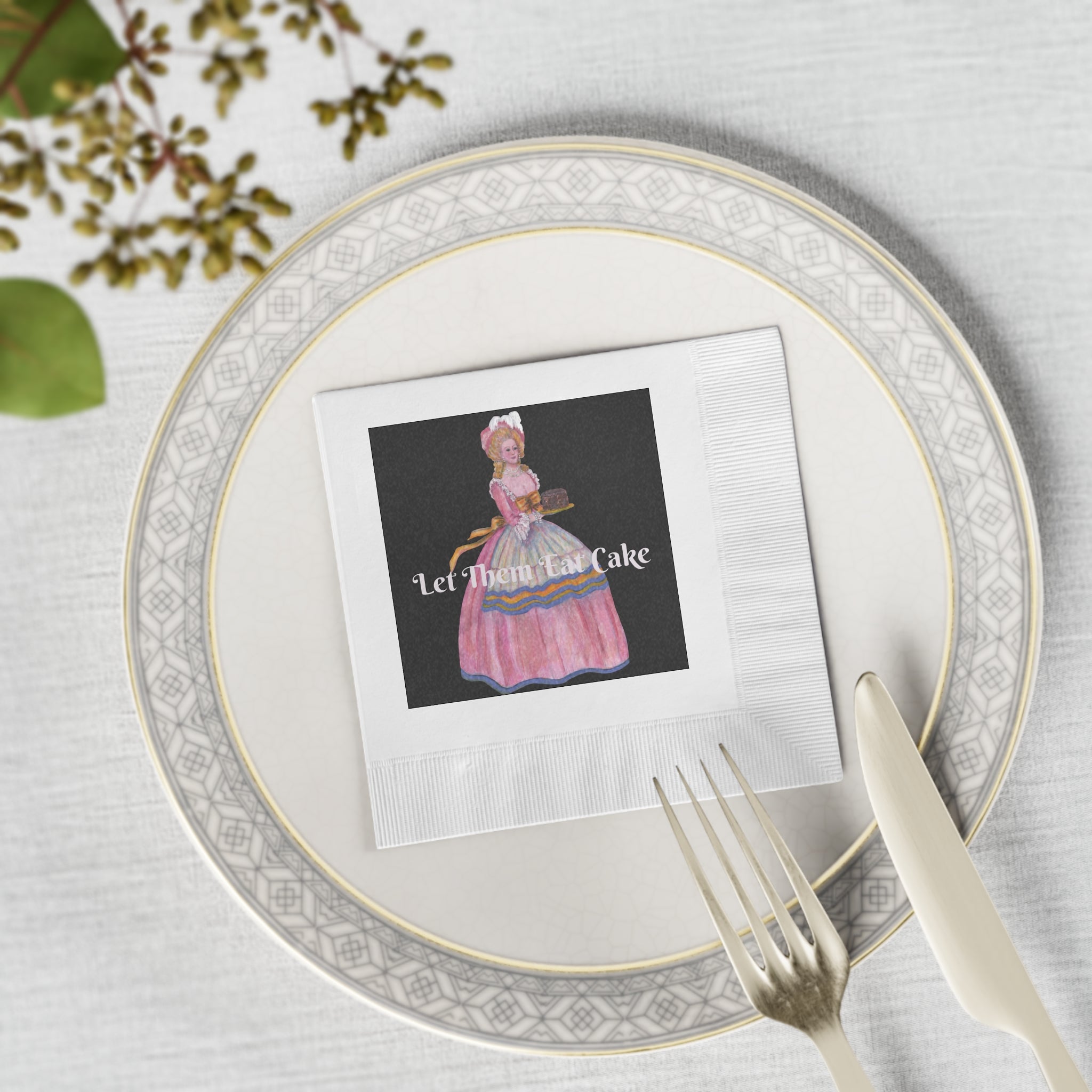 Napkins - Elegant 'Let Them Eat Cake' Design by Studio Blitz