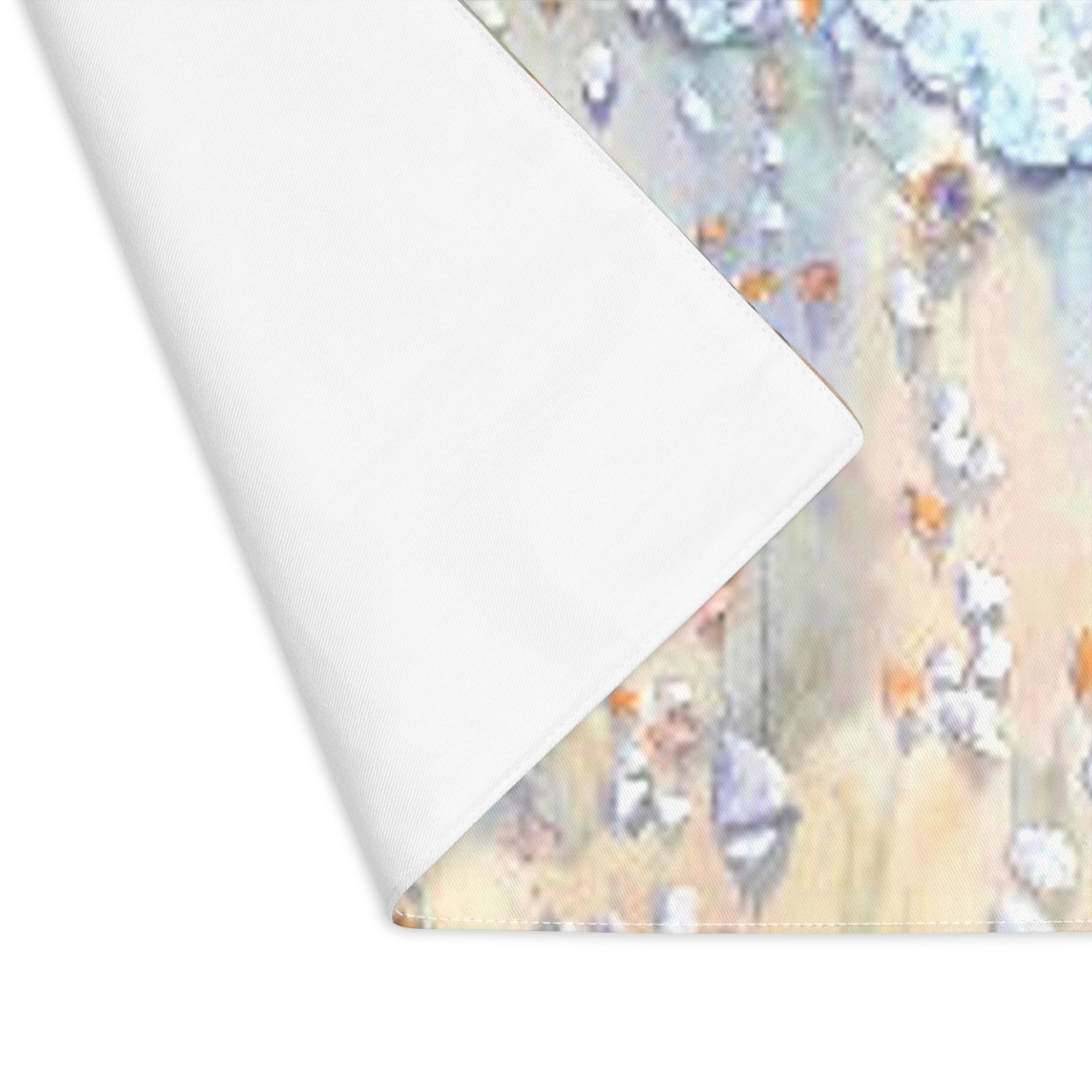 White paper with a beachy seashell pattern on a white background