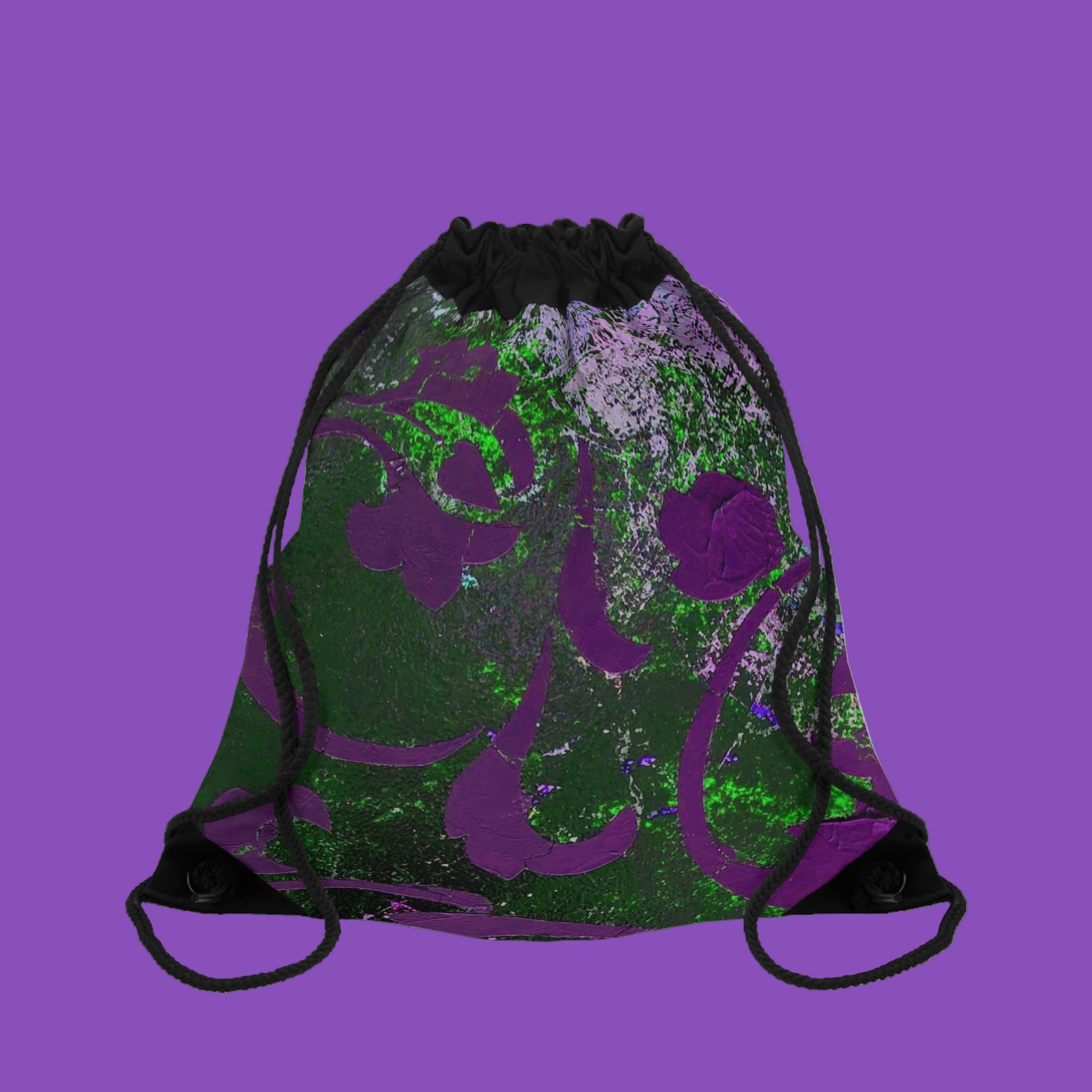 Vibrant Floral Drawstring Bag Designed by Studio Blitz