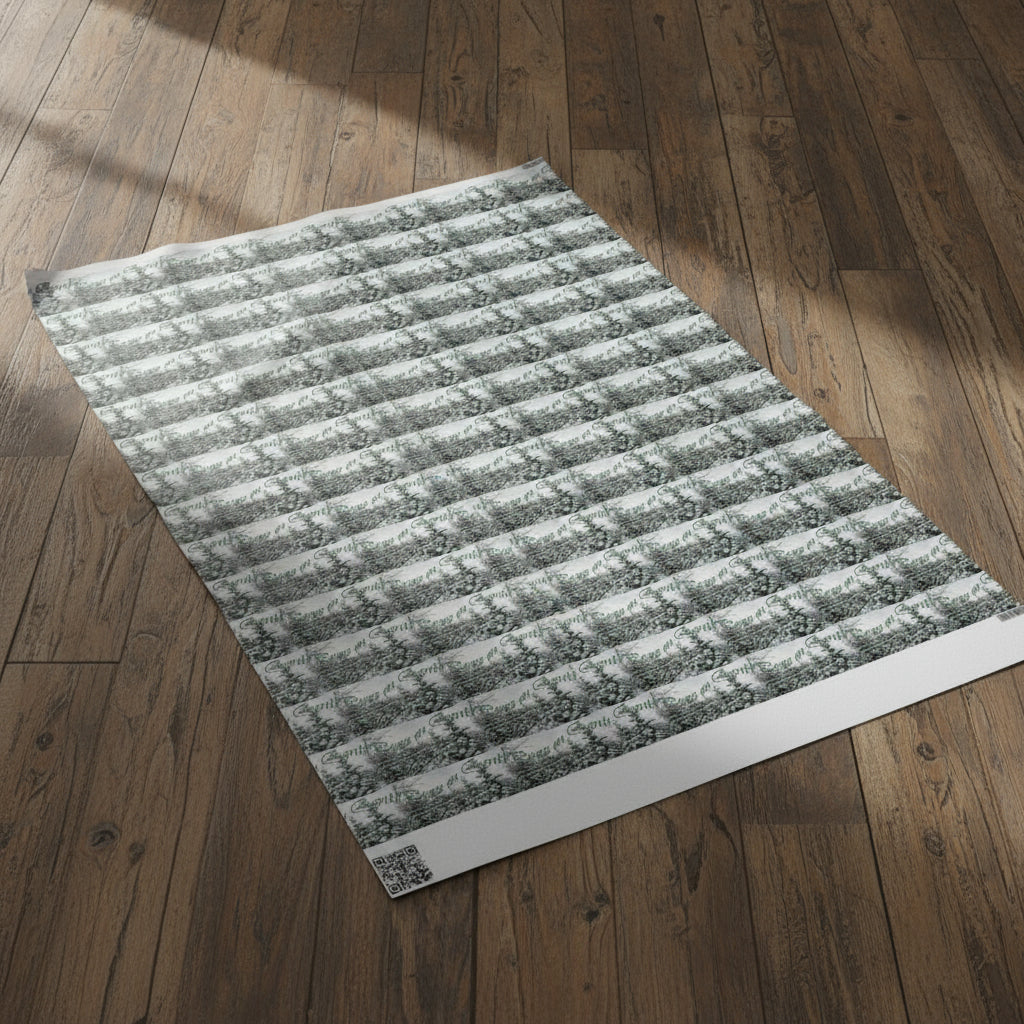 Textured black and white snowy pines patterned Christmas wrapping paper