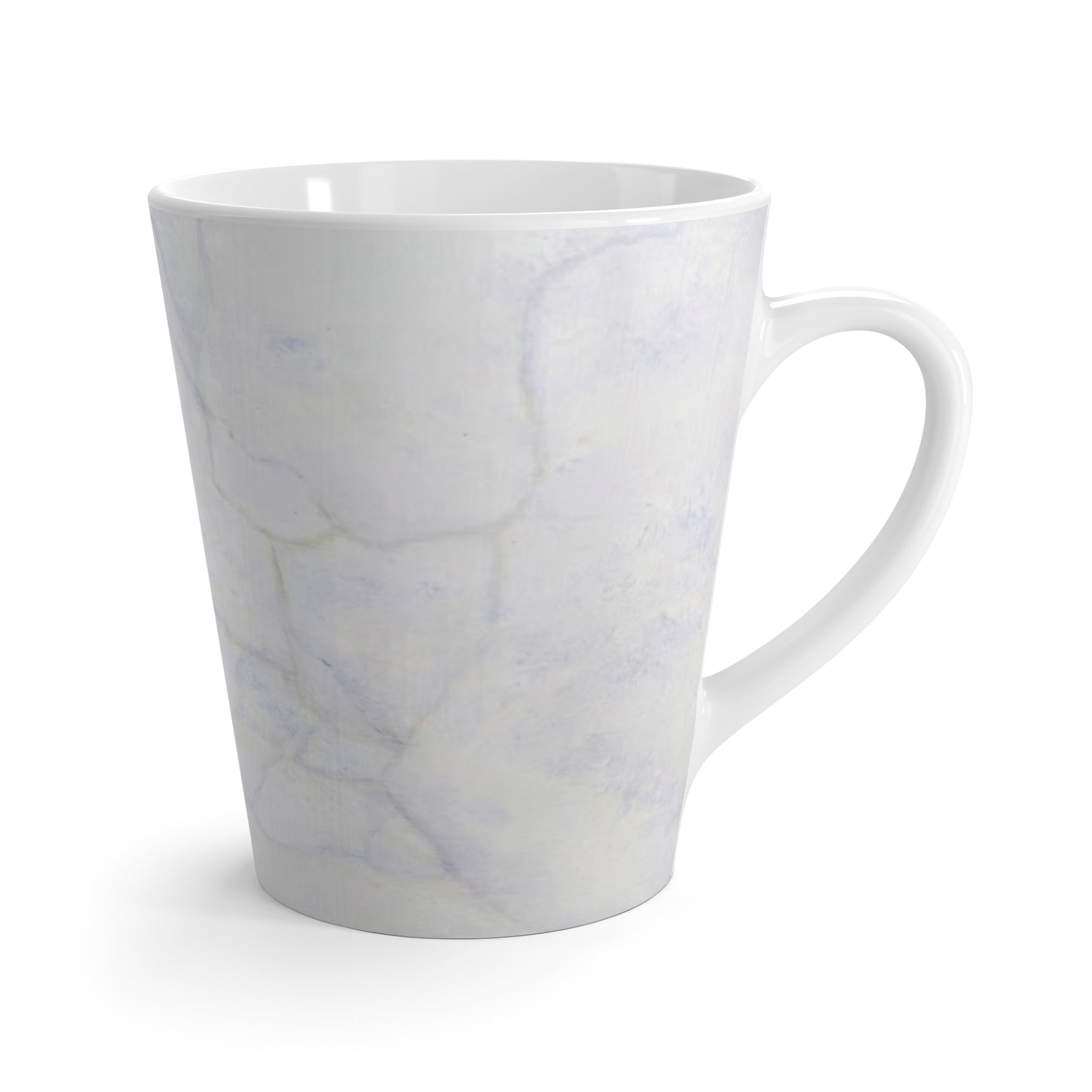 White Marble Latte Mug Painted by Studio Blitz