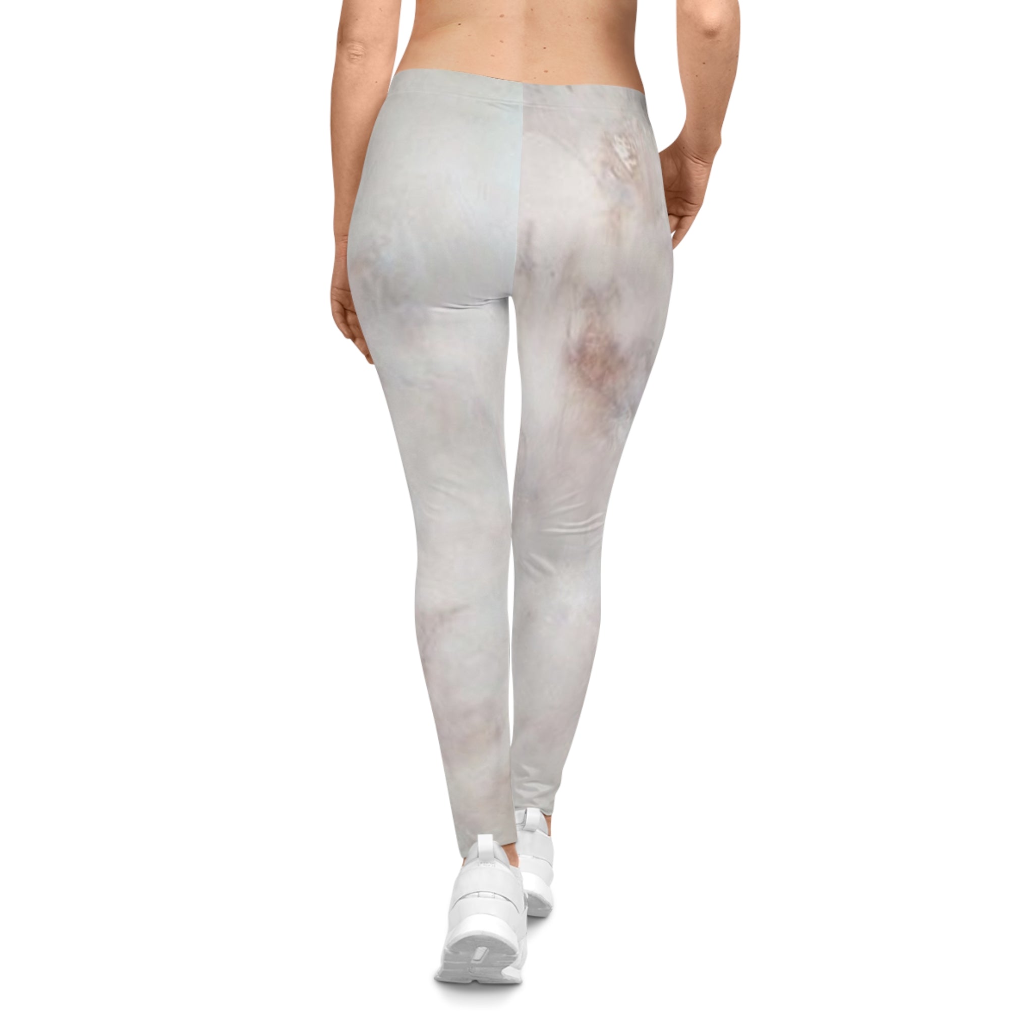 Women's Casual Leggings with In the Pink Abstract Art Design by Studio Blitz|